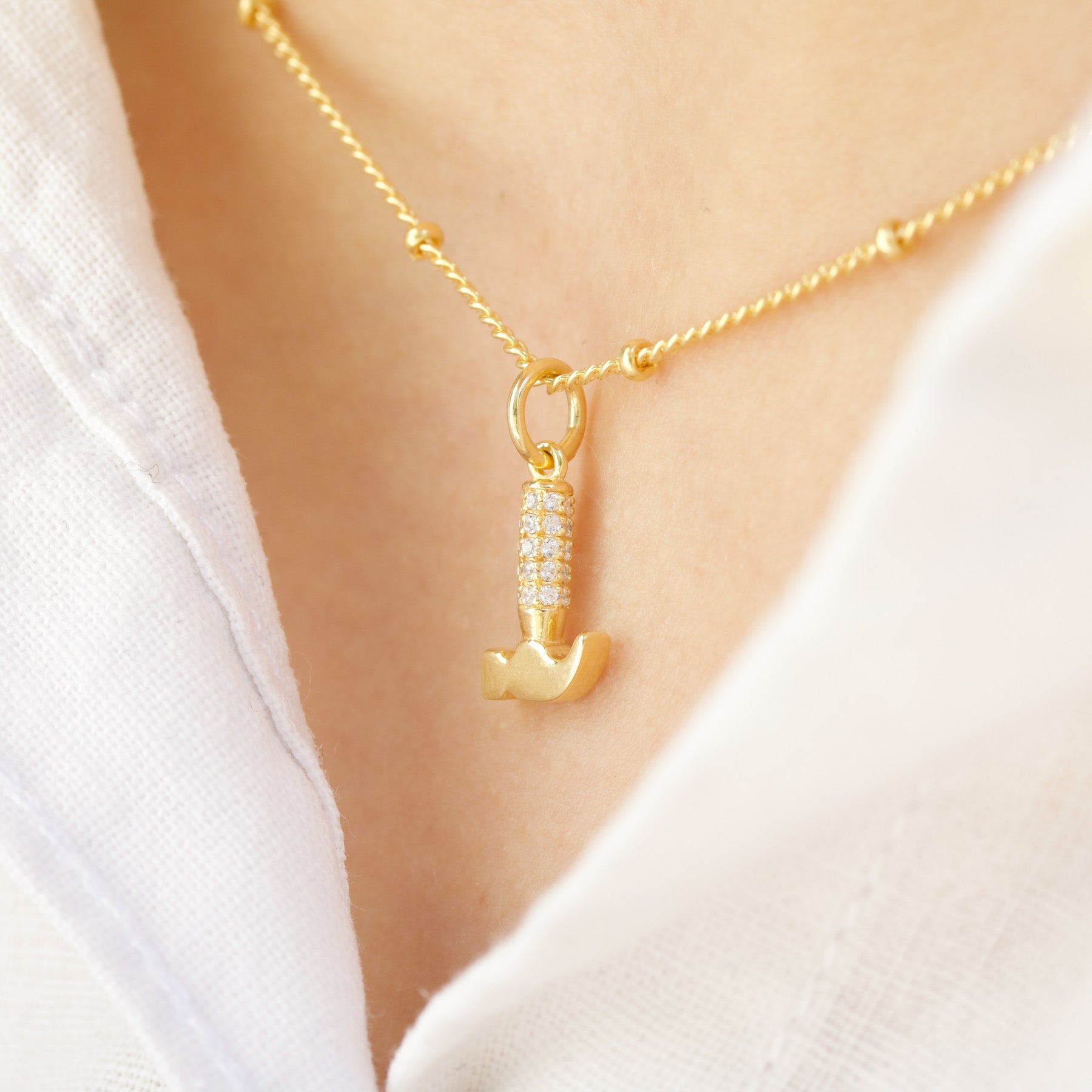 Hammer Necklace Diamond