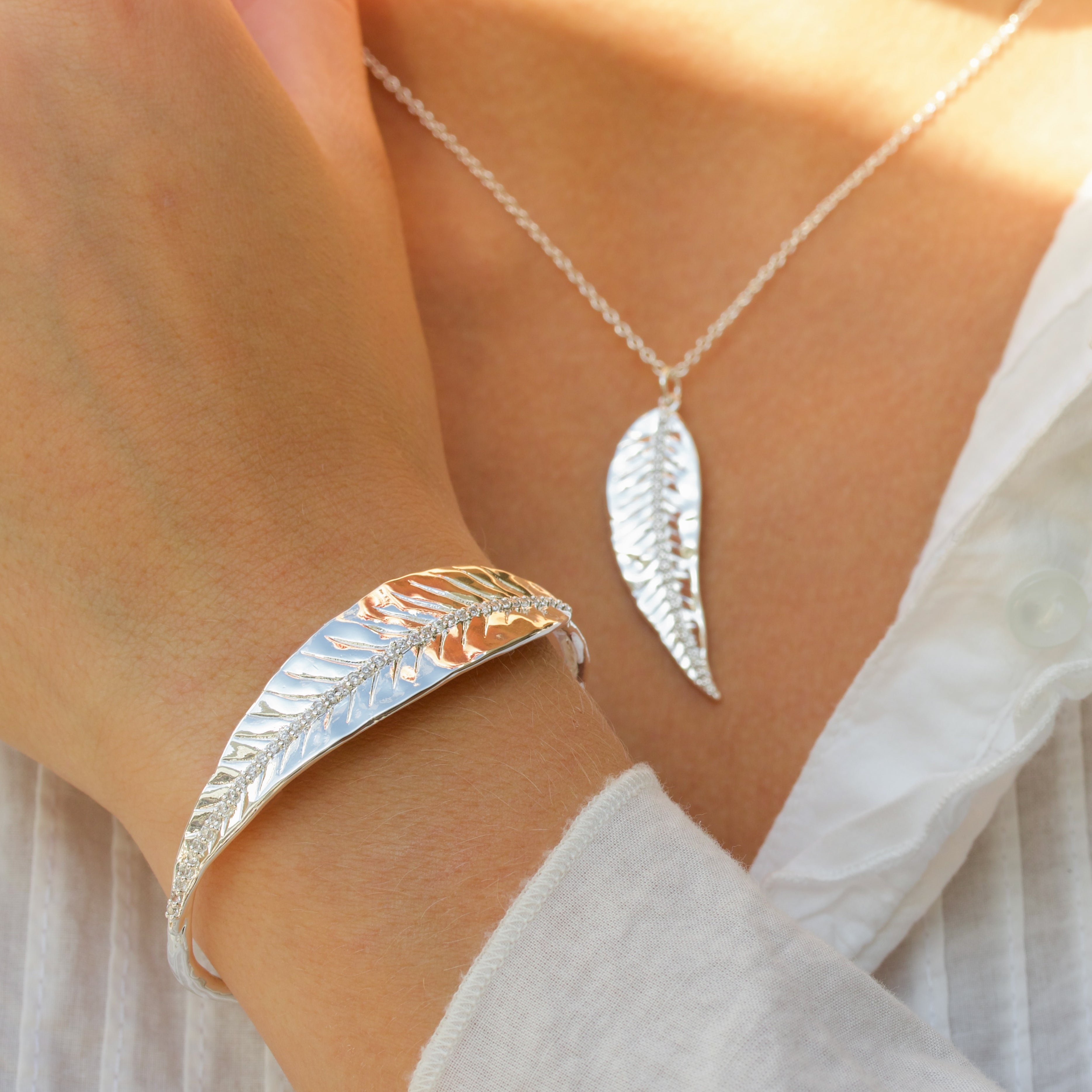 Ashok Leaf Cuff Silver