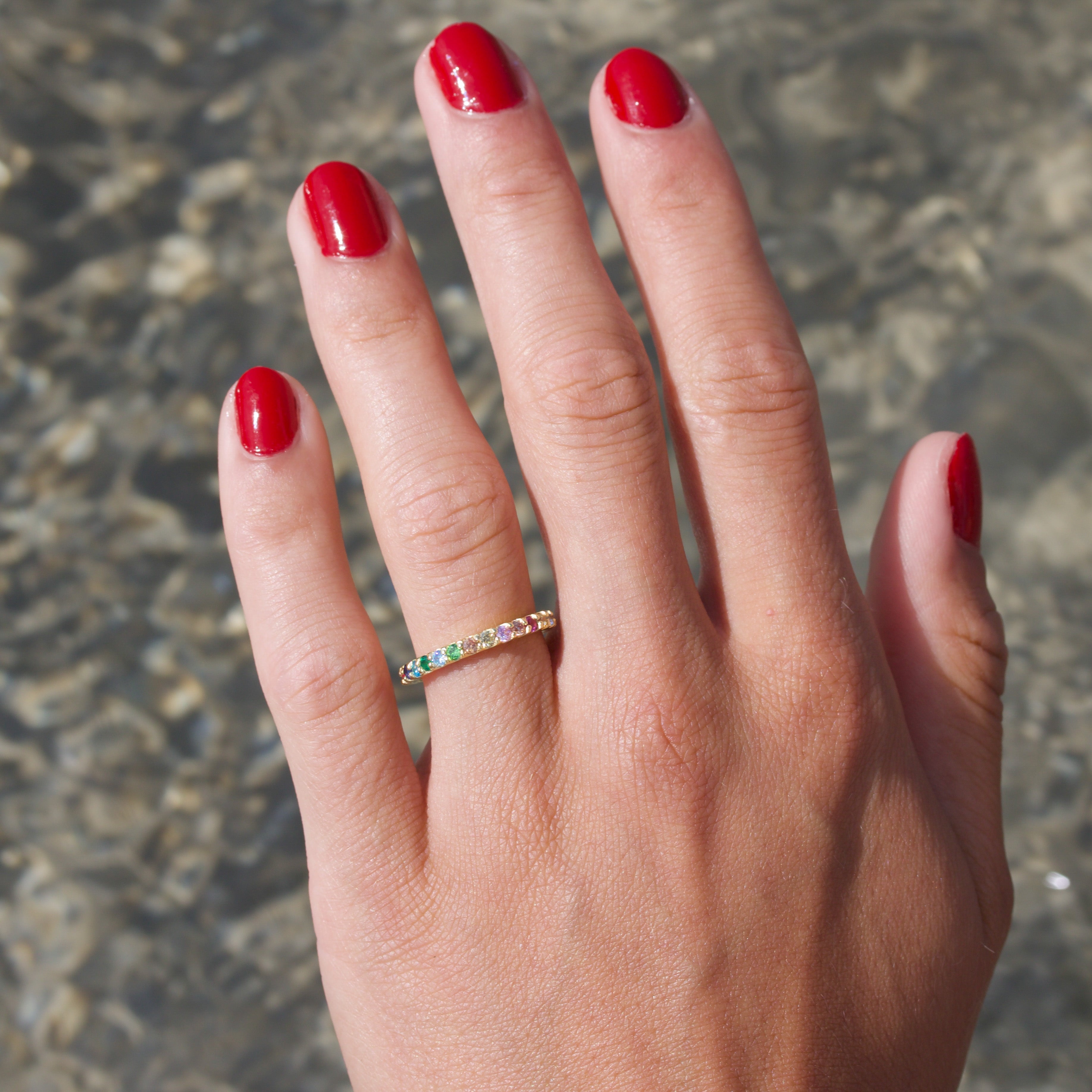 Rainbow Ring Silver