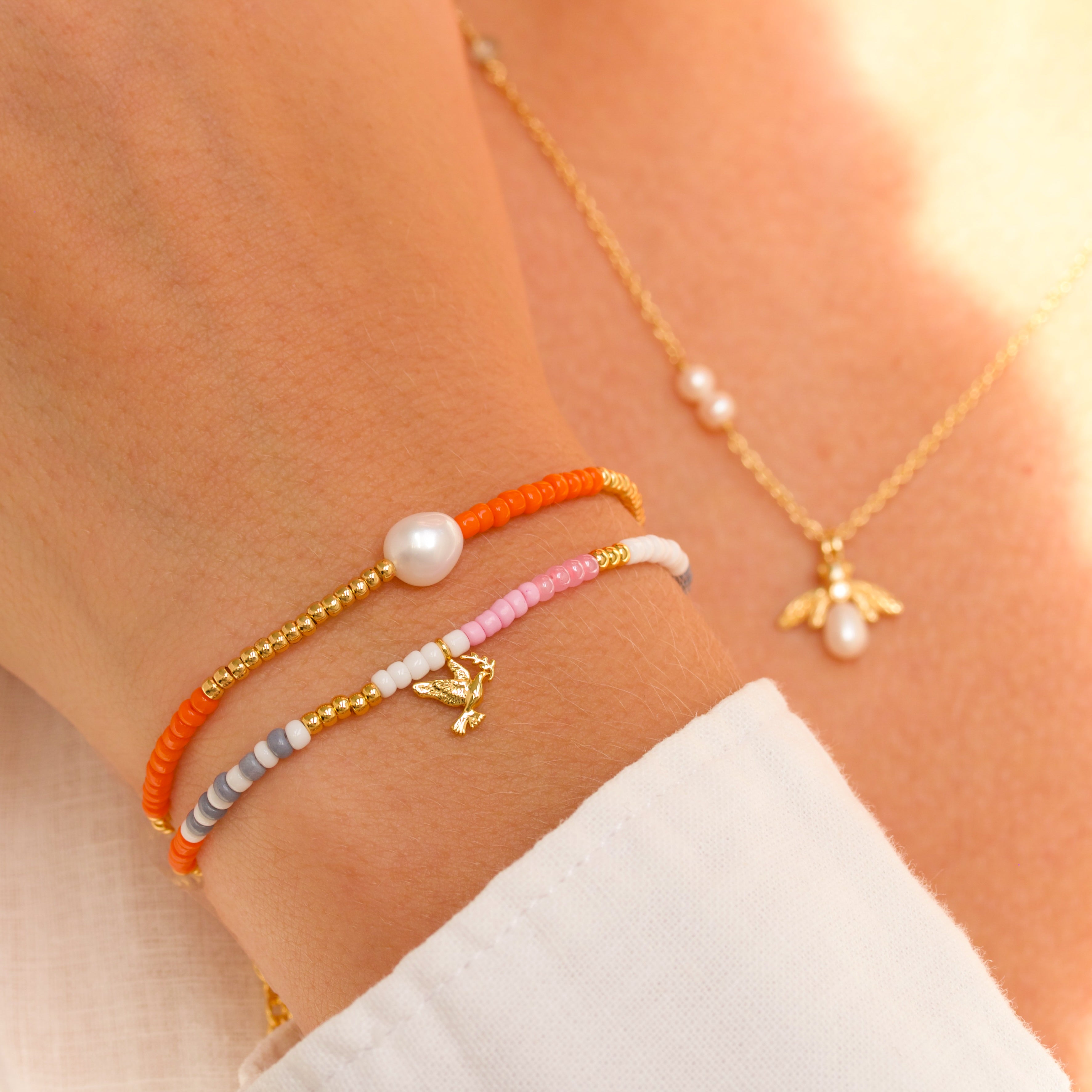 Sunset Pearl Bracelet