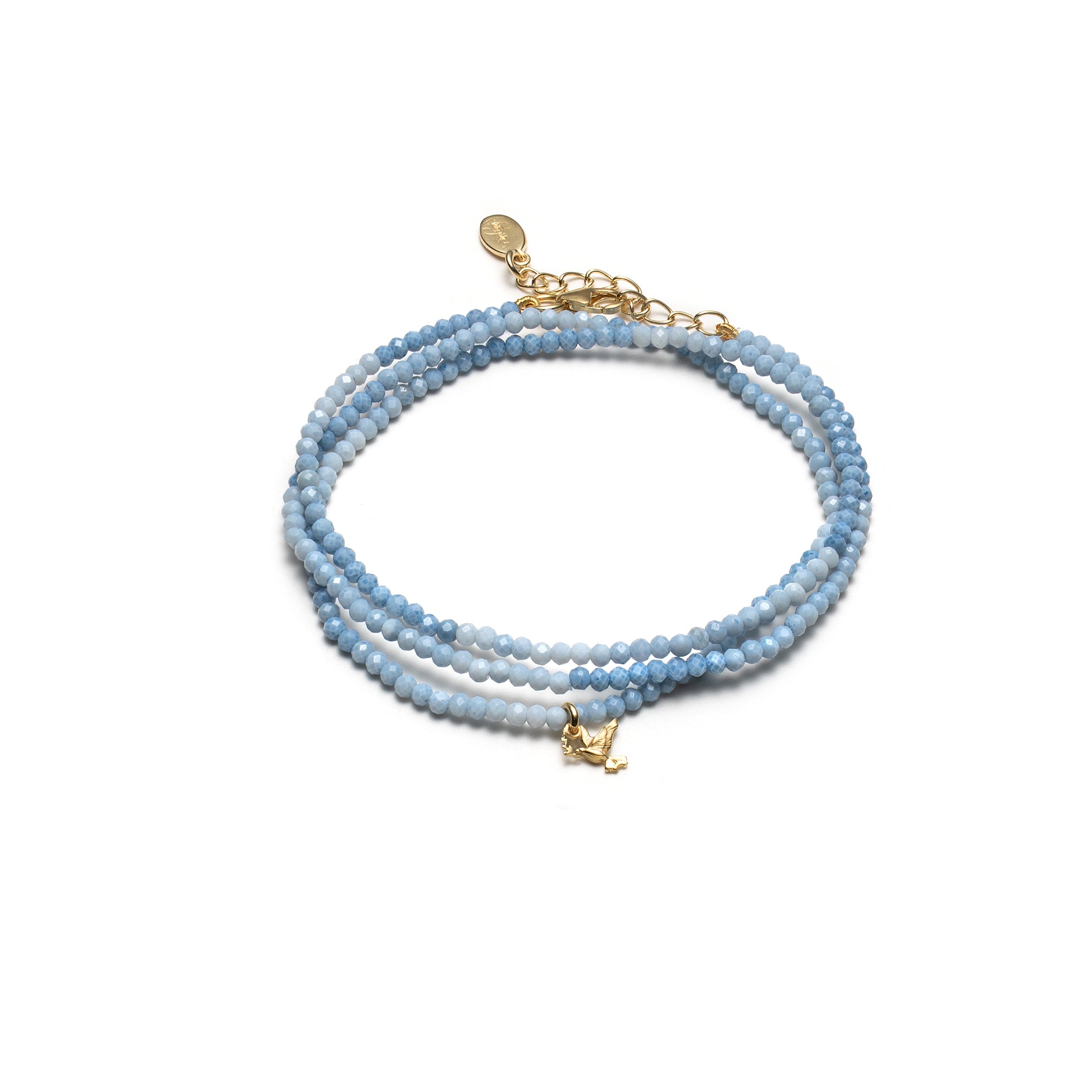 Fred 🕊️ Blue Wrap Pearl Bracelet and Necklace