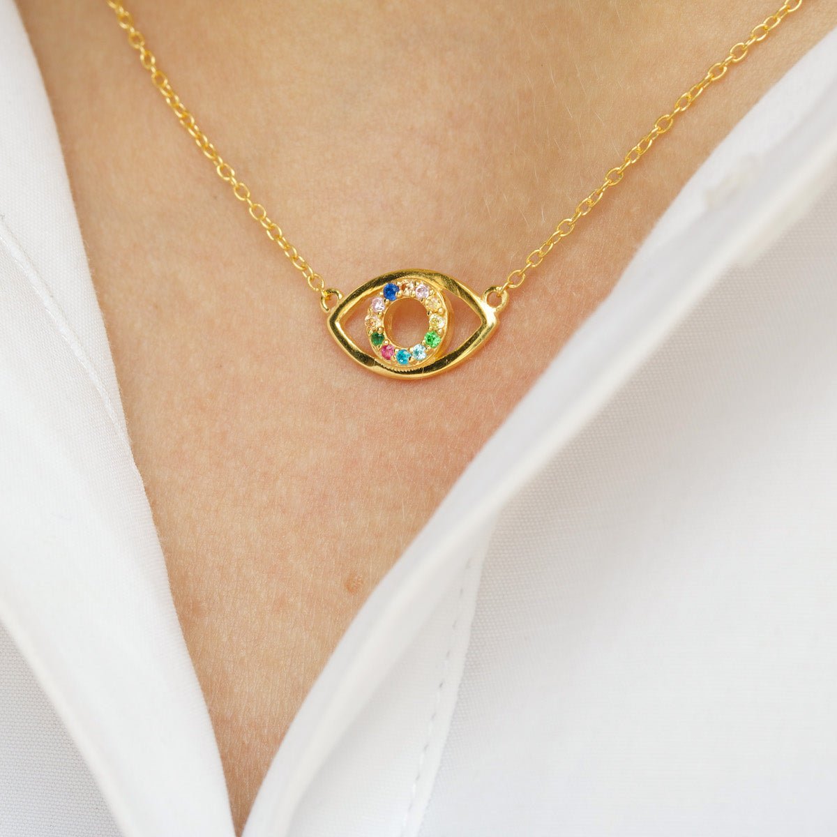 Rainbow Eye Necklace
