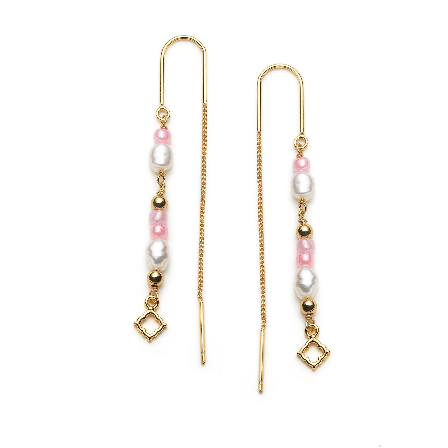 Community beaded Chain Earring