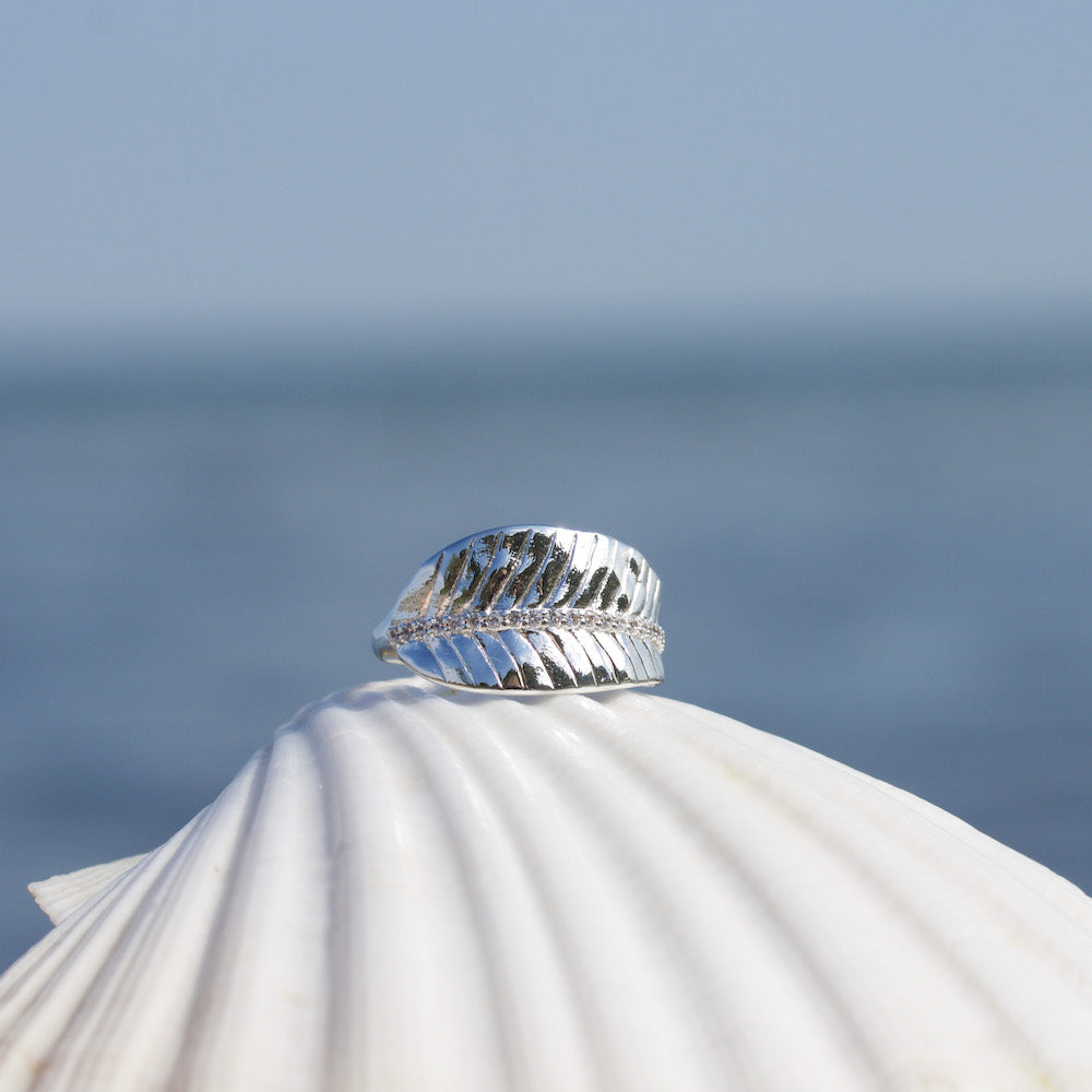 Ashok Leaf Ring Silver