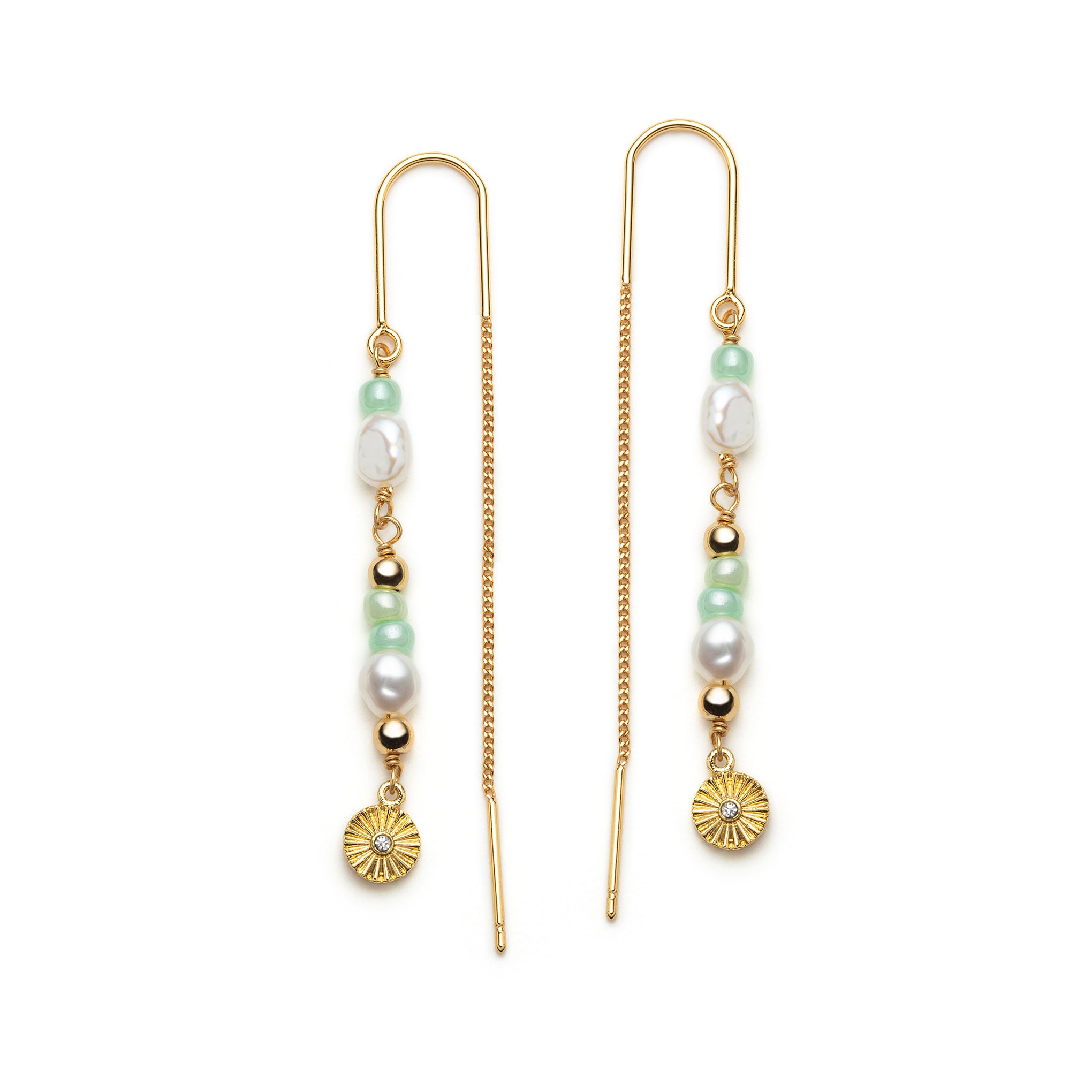 Innovation beaded Chain Earring