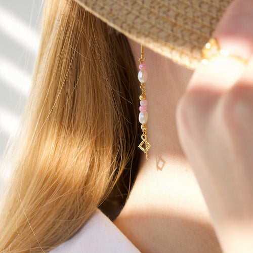Community beaded Chain Earring
