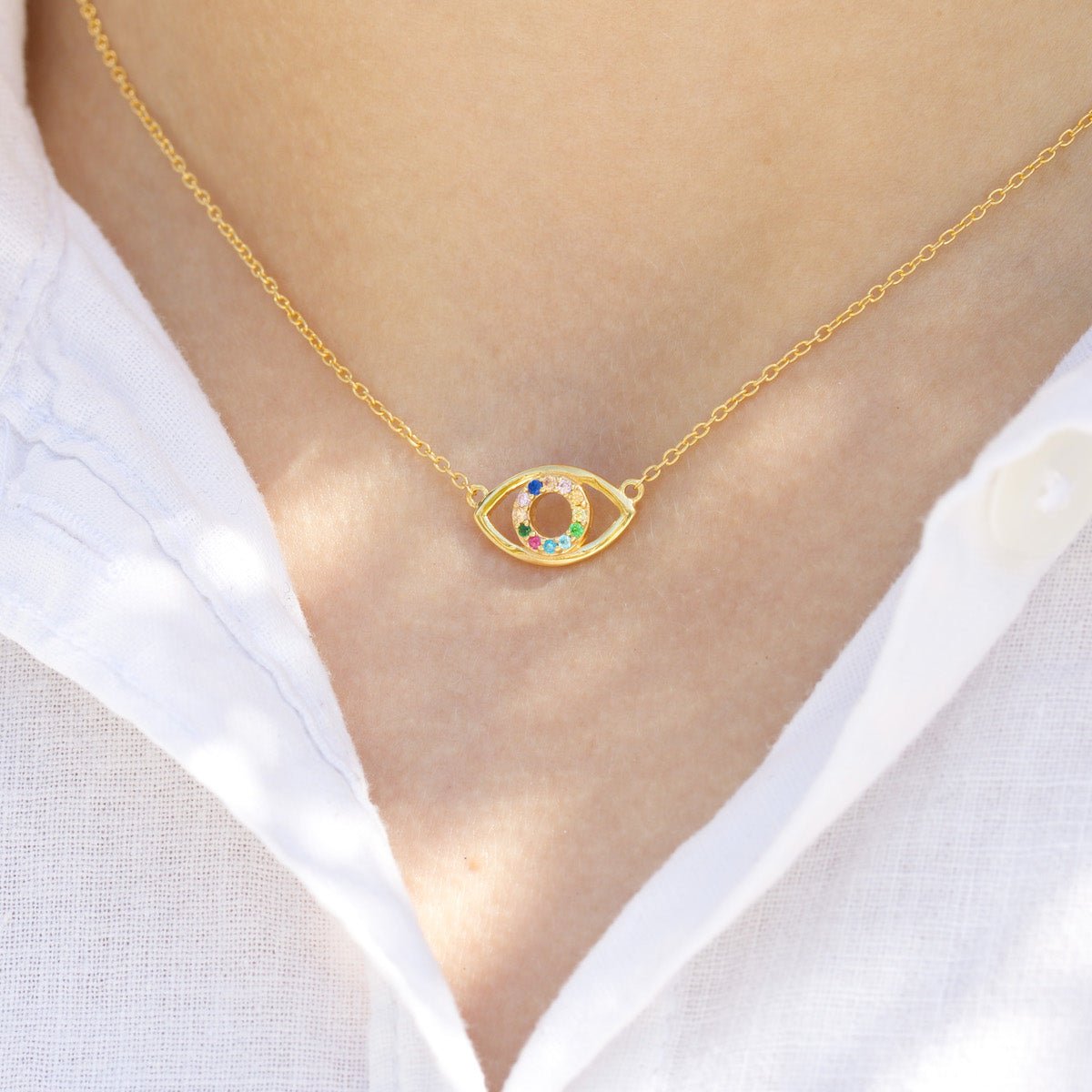 Rainbow Eye Necklace