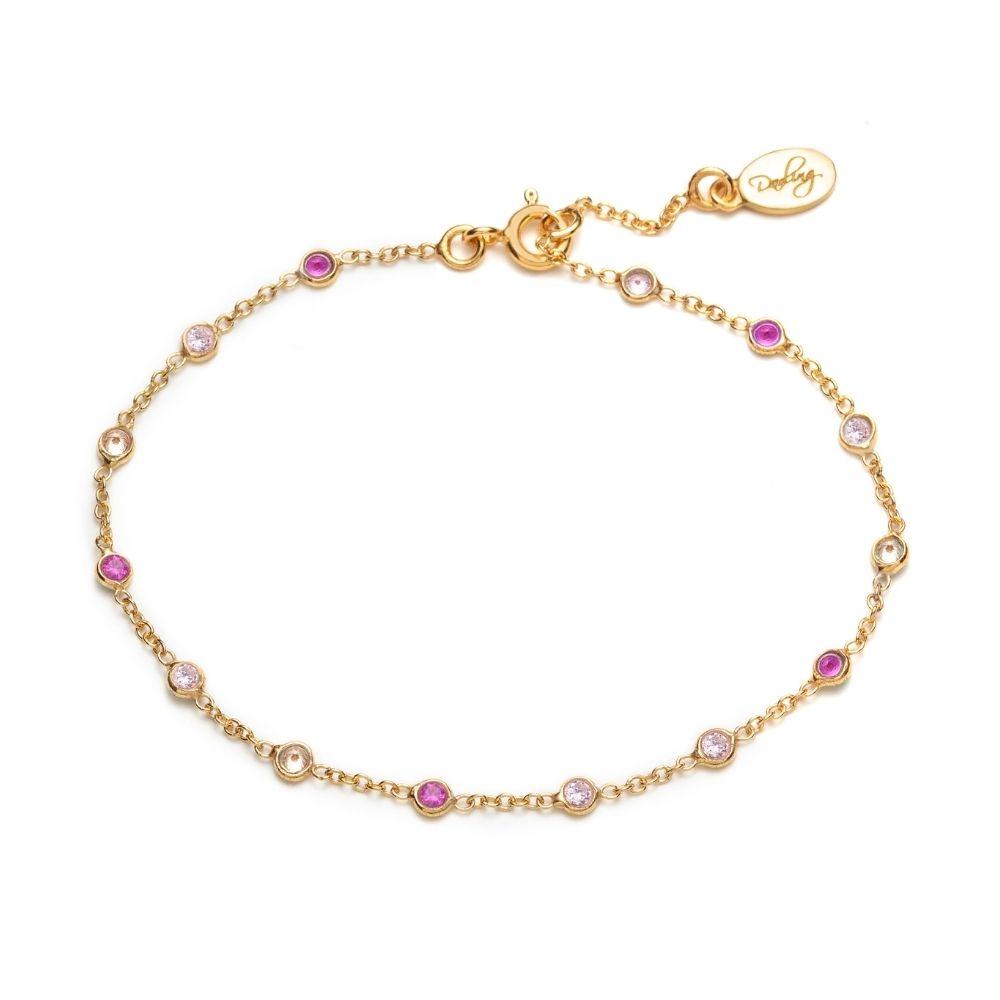 Bezel Bracelet Pink - With Love Darling