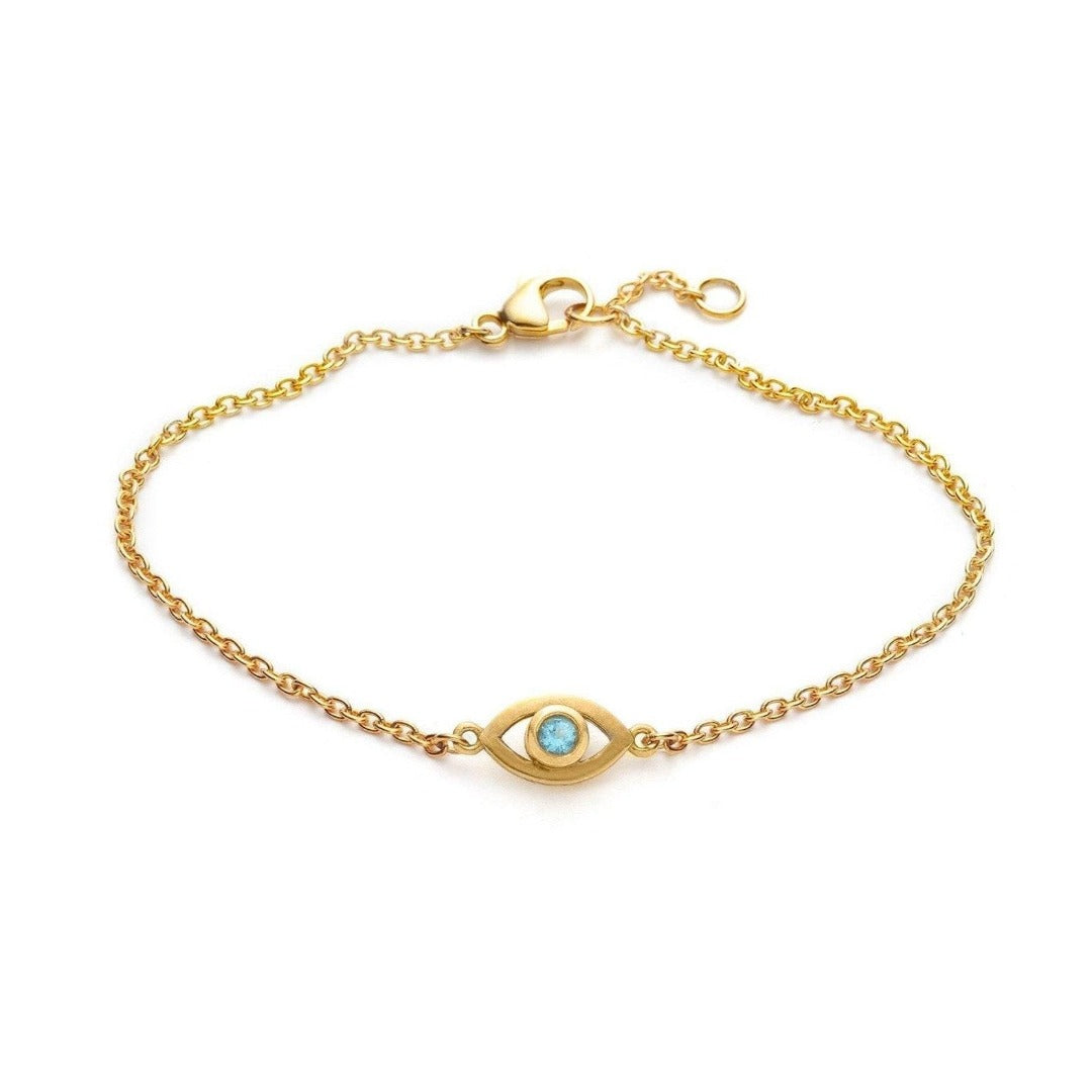 Blue Topaz Eye Bracelet - With Love Darling