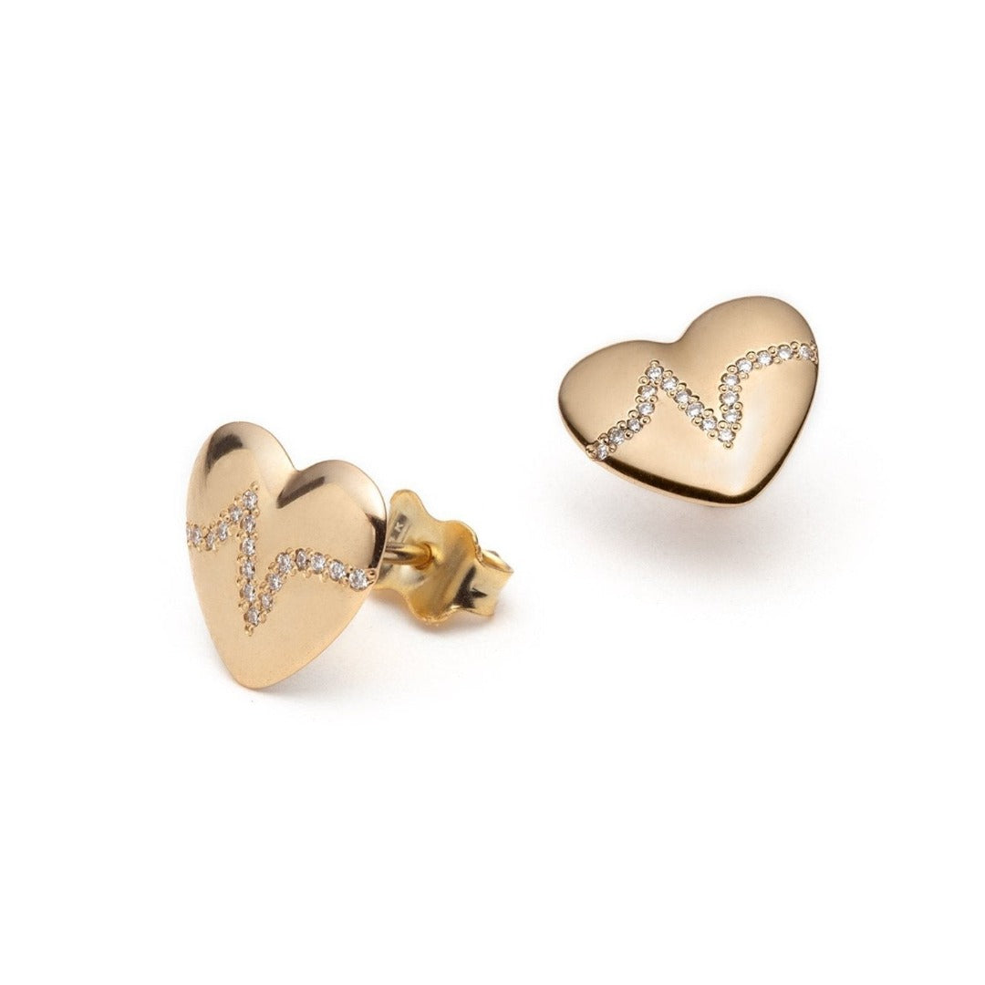 Heartbeat Studs Big - With Love Darling