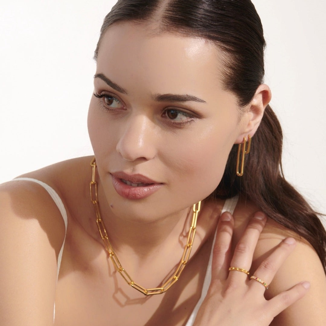 Mia Long Link Earrings - With Love Darling