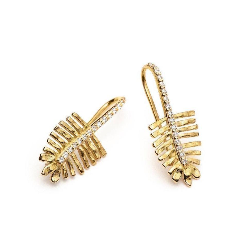 Tulsi Leaf Earrings - With Love Darling