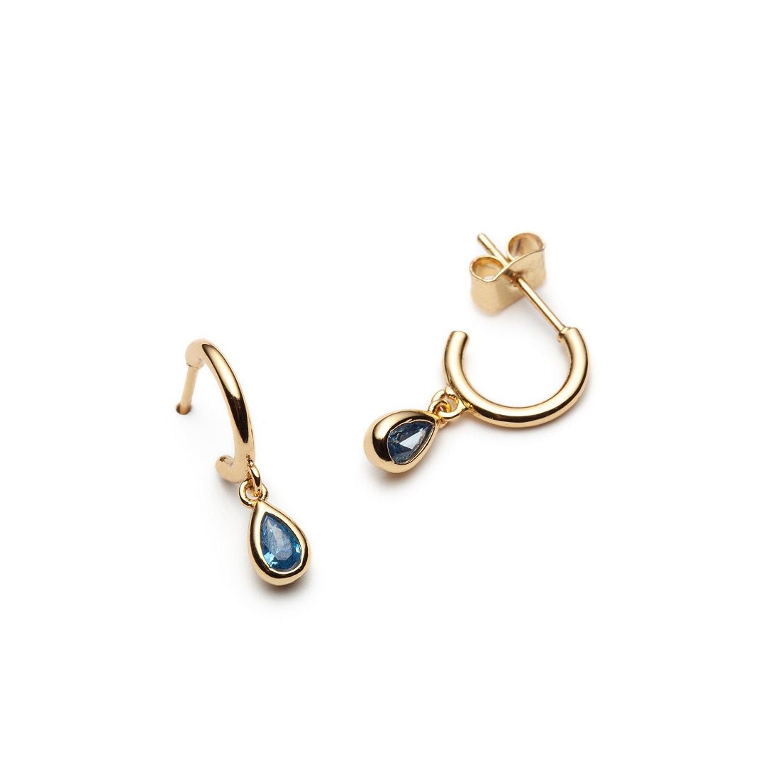 Water drop gold hoops - With Love Darling