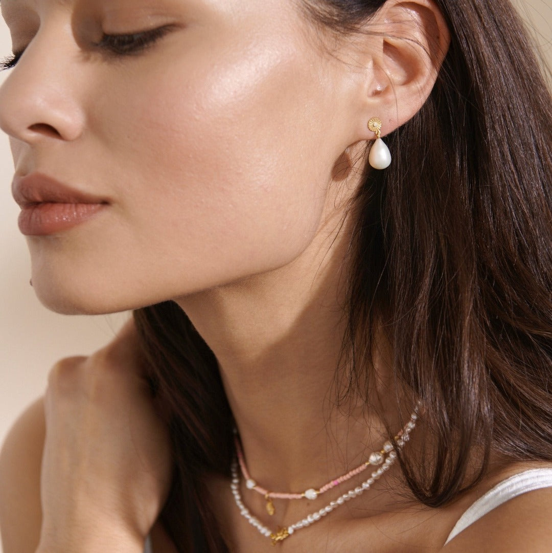 Wheel Pearl Earrings - With Love Darling