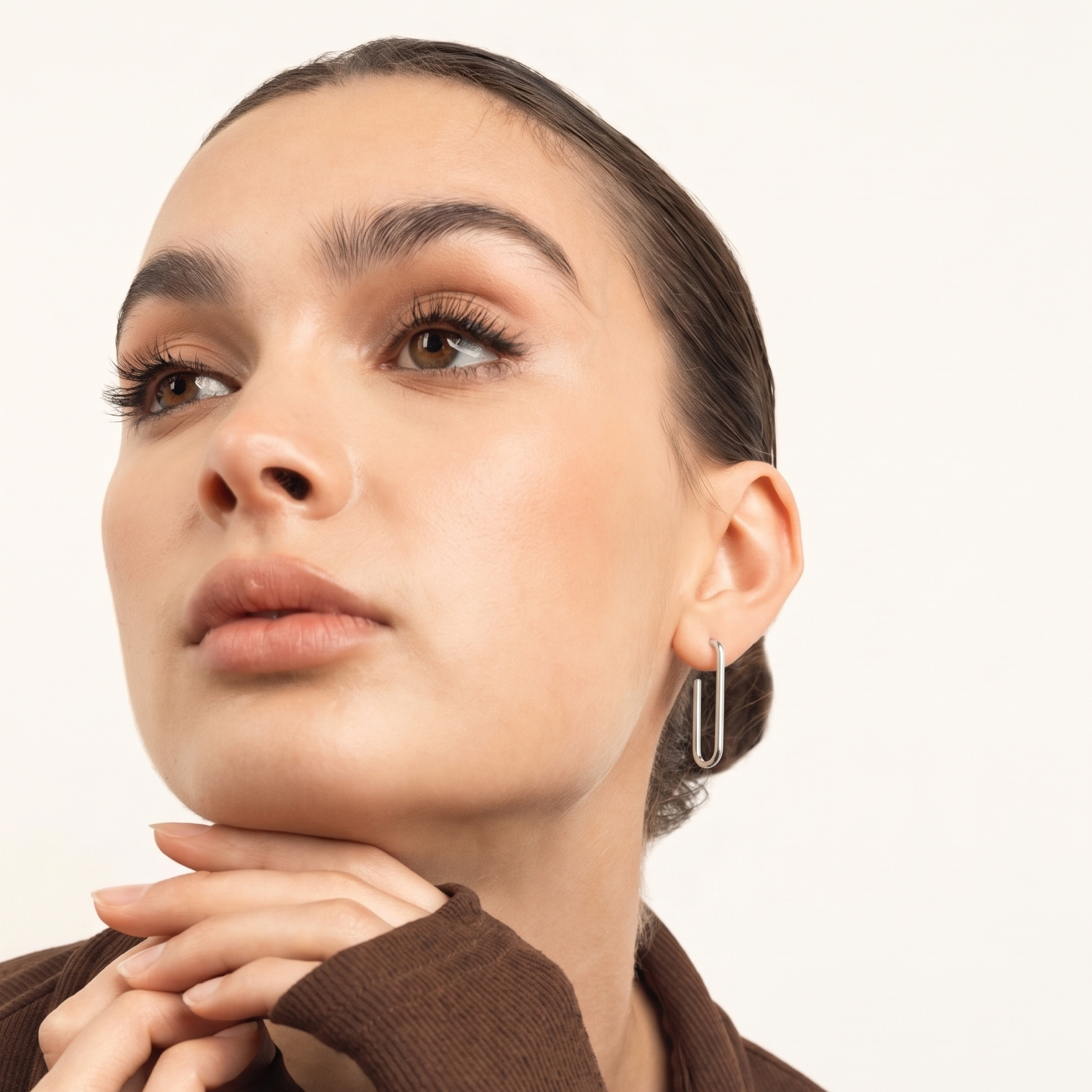 Mia Long Link Earrings Silver