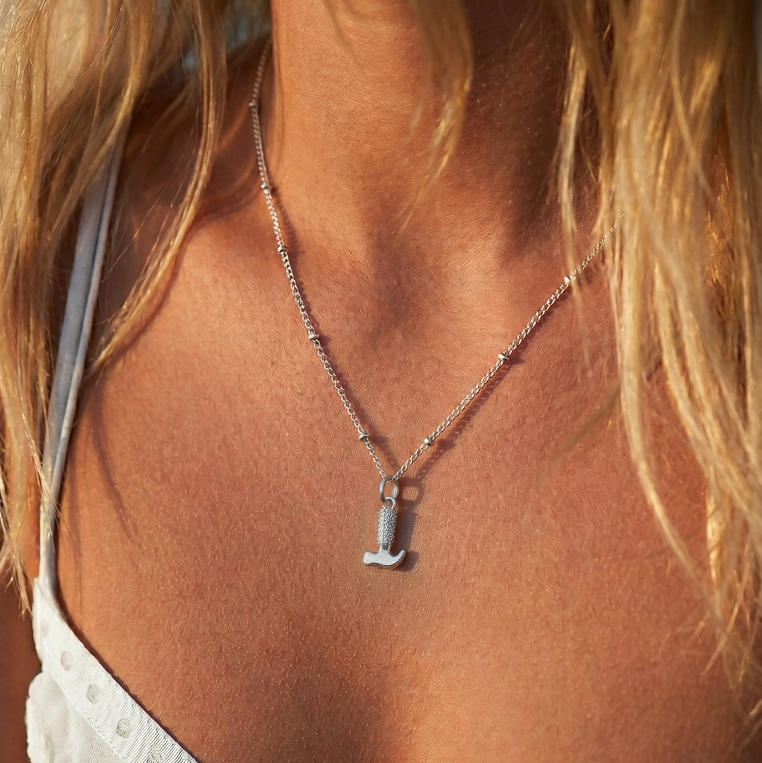 Hammer Necklace Sterling Silver