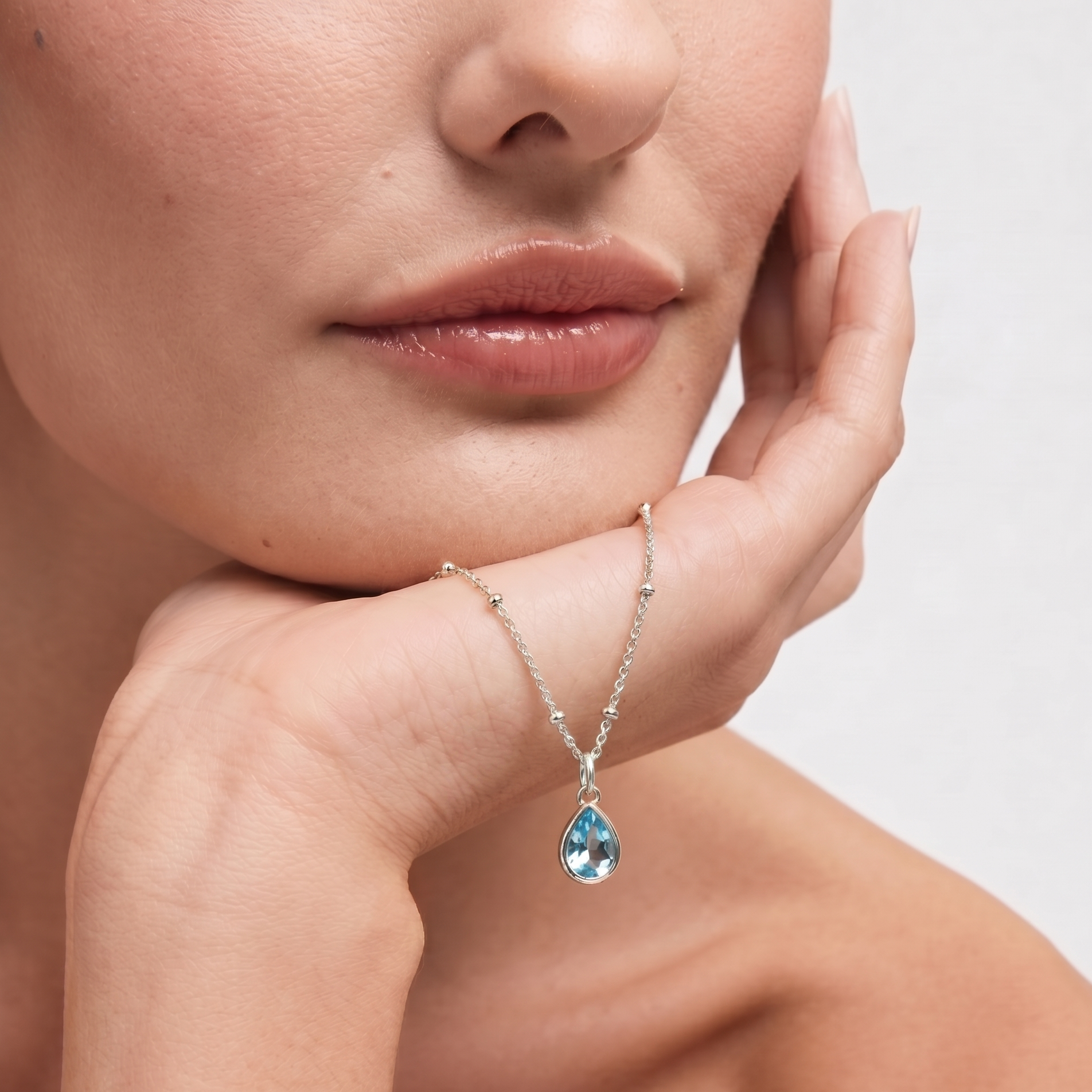 Water Drop Pendant Silver
