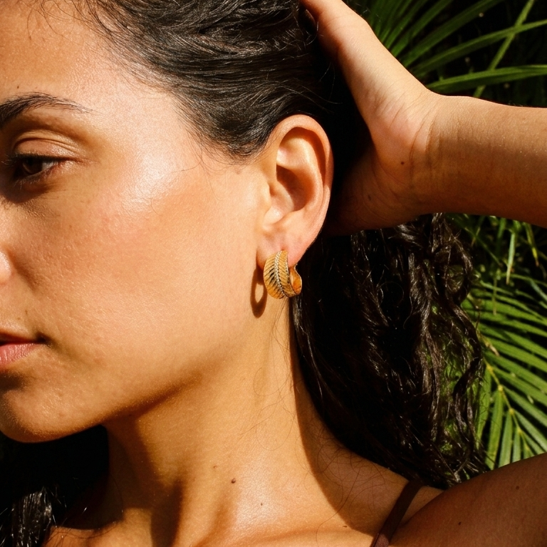 Ashok Leaf Earrings Silver