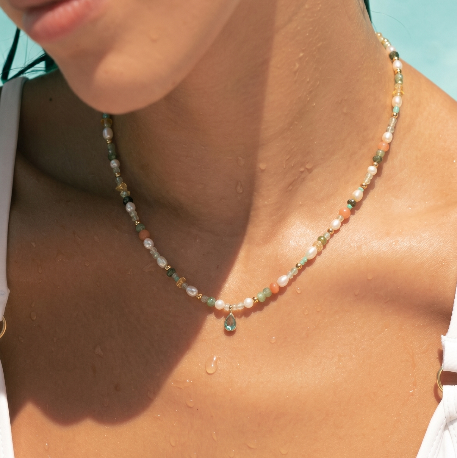 Water Drop💧 Pure Pearl Necklace