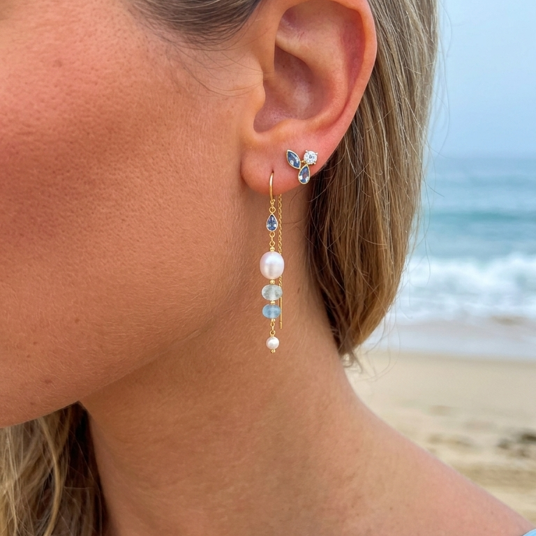 Water Drop💧 Crystal Pearl Earring