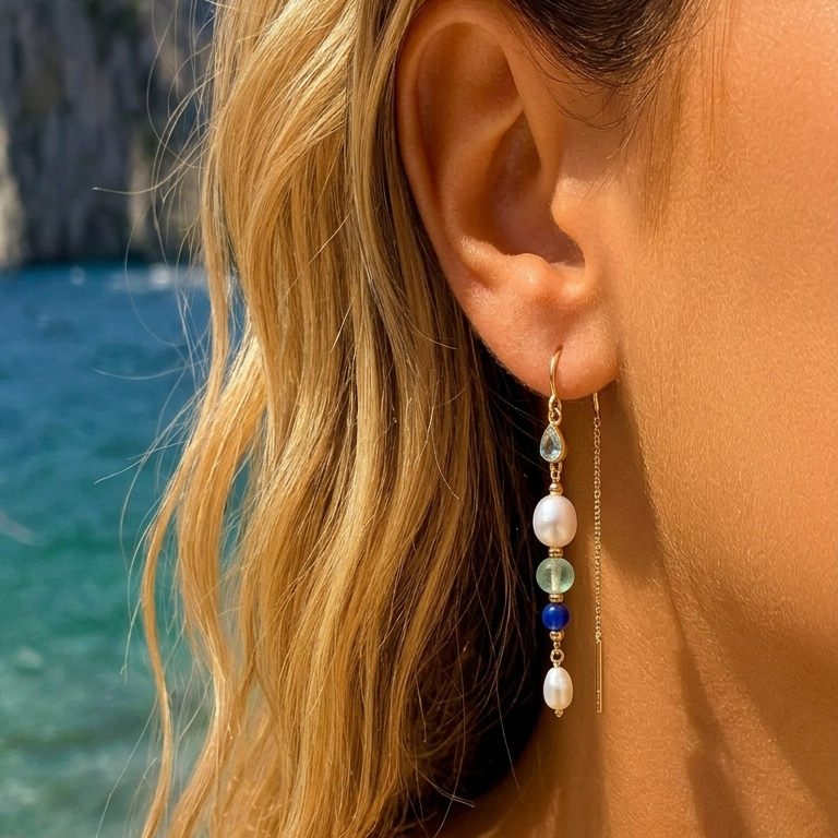 Water Drop💧 Crystal Pearl Earring