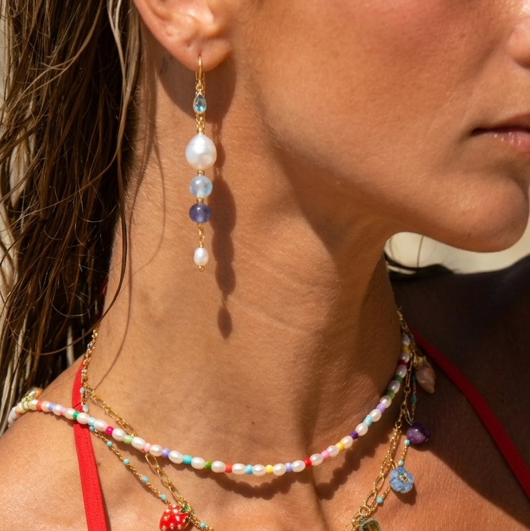 Water Drop💧 Crystal Pearl Earring