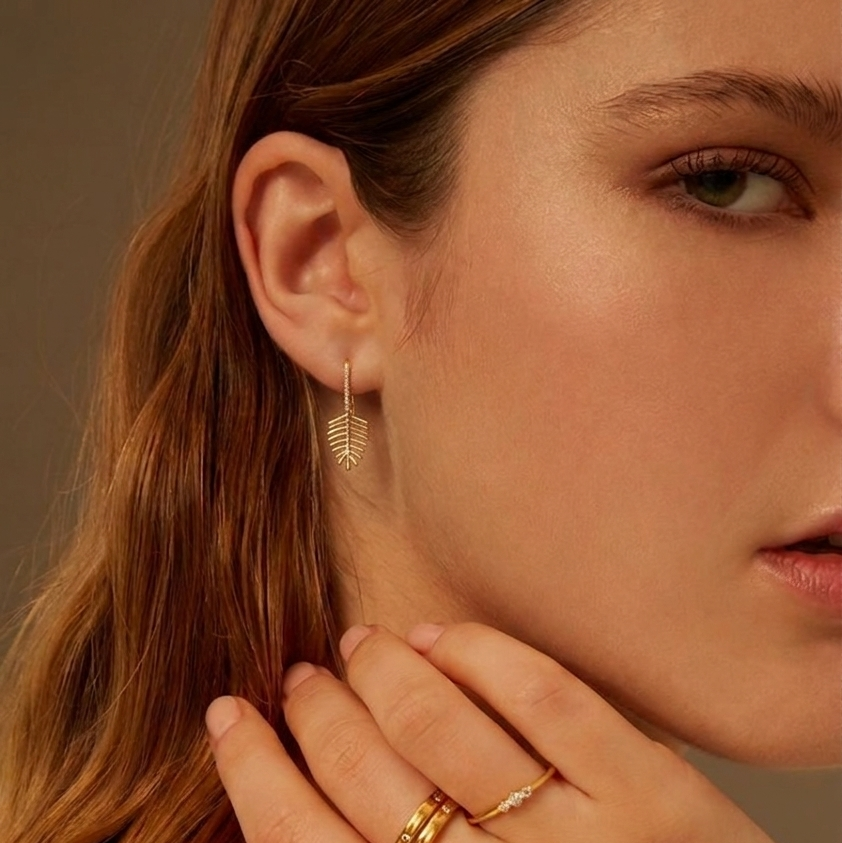 Tulsi Leaf Earrings