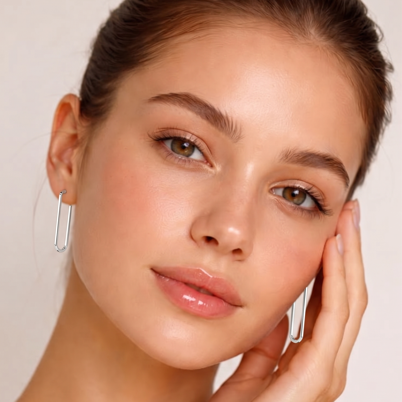 Mia Long Link Earrings Silver