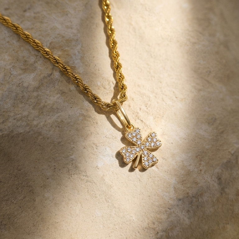 Diamond Clover Pendant