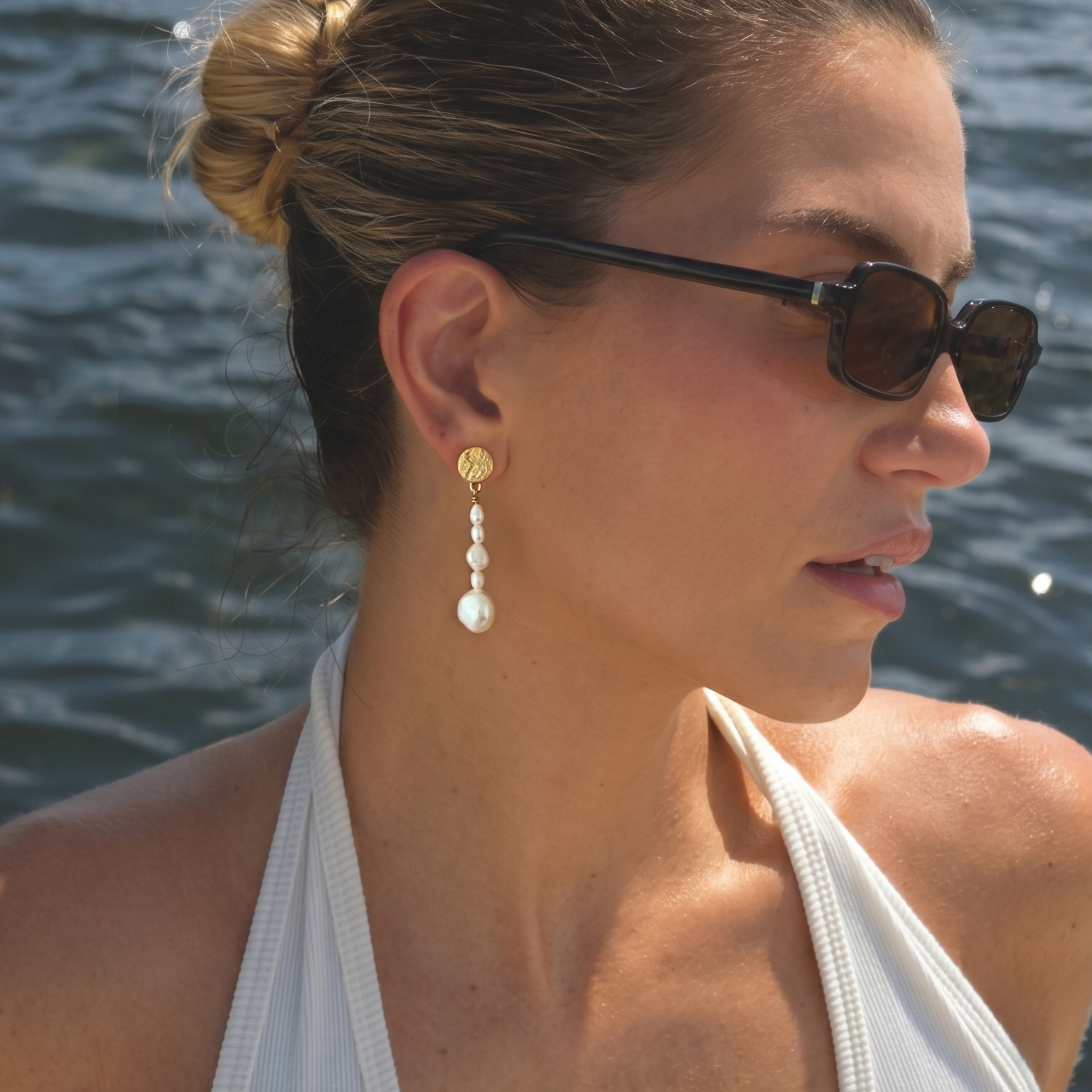 Earth pearl Earring