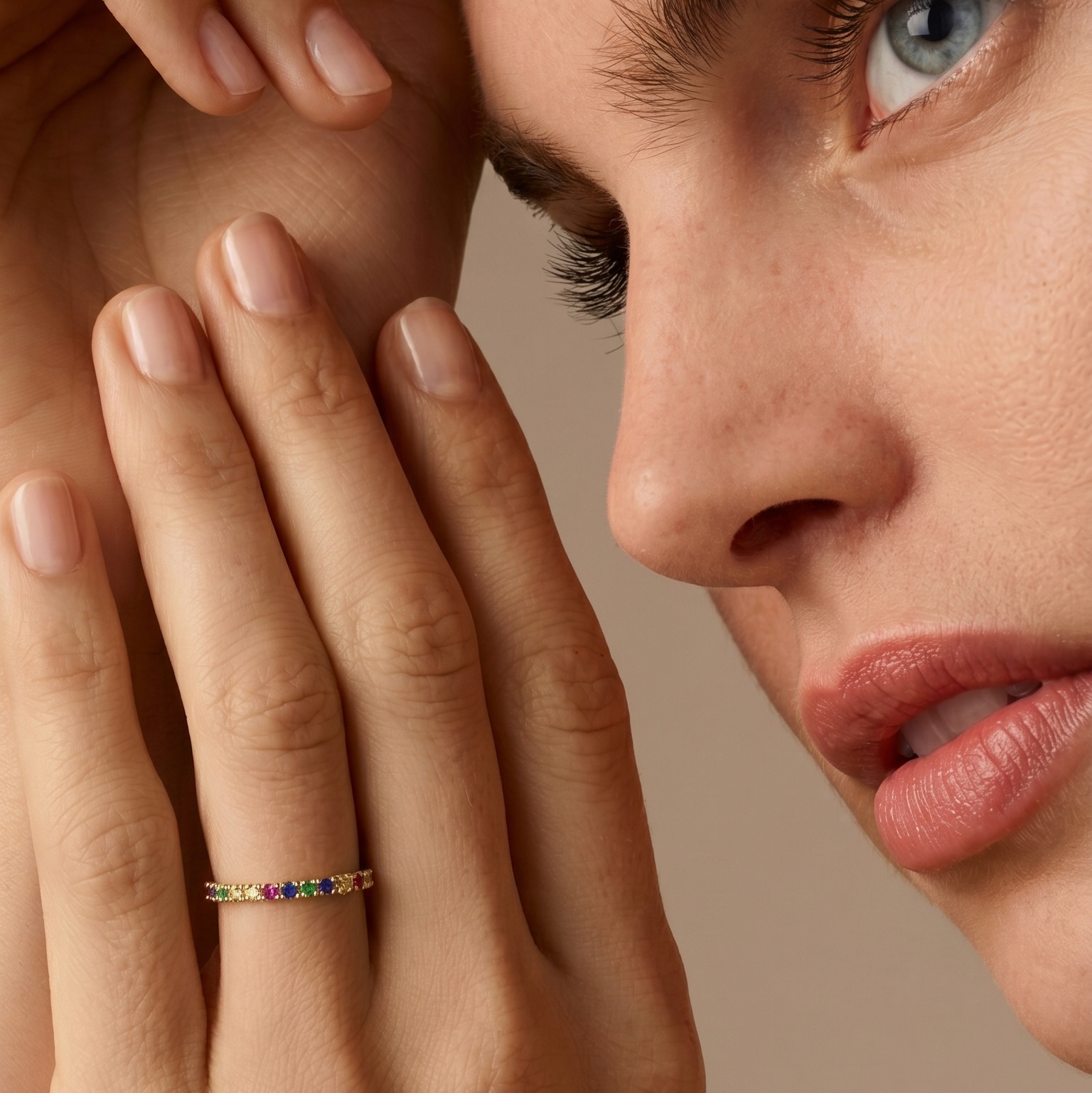 Rainbow Ring Silver