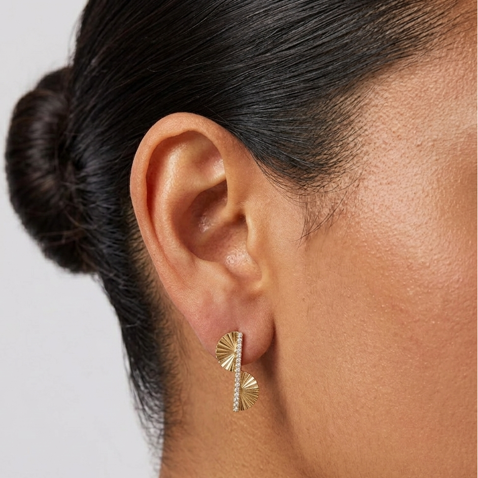 Fan Leaf Earrings
