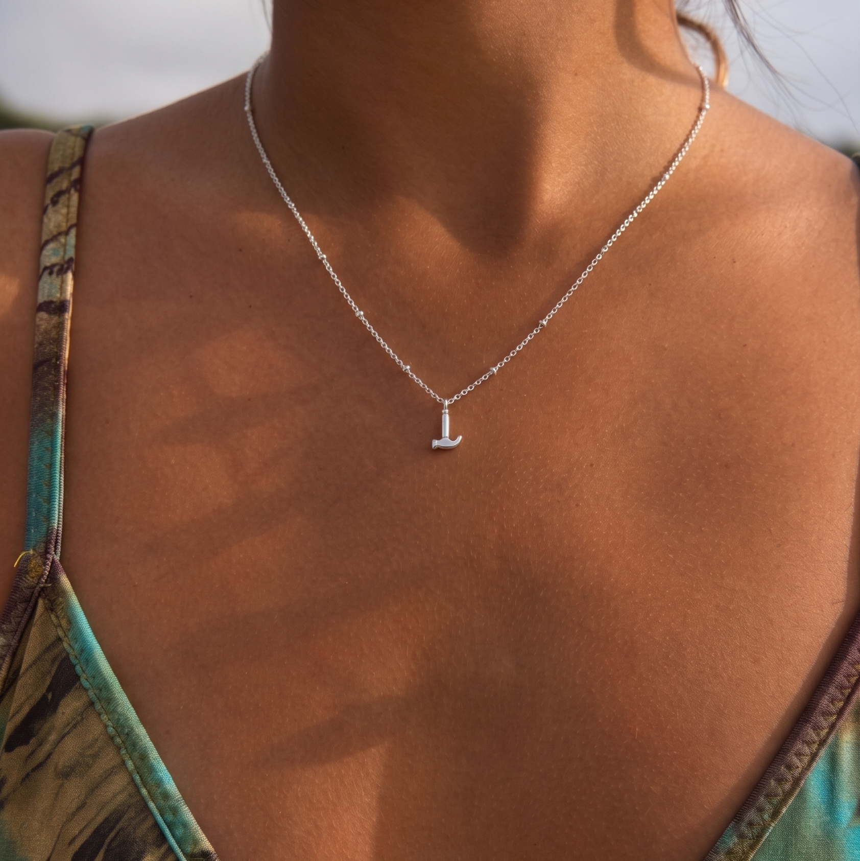 Hammer Necklace Sterling Silver