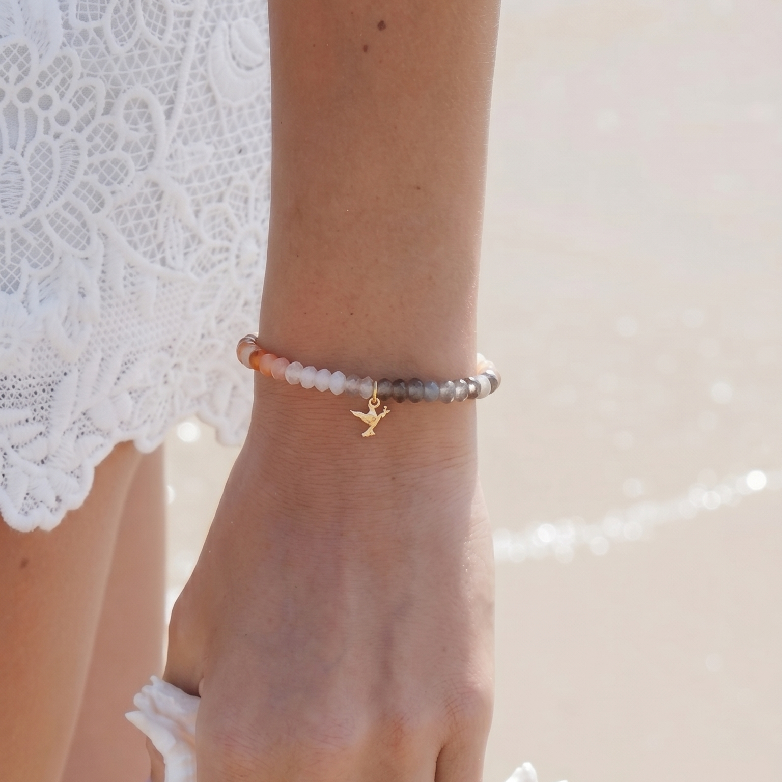 Moonstone Peace Bracelet