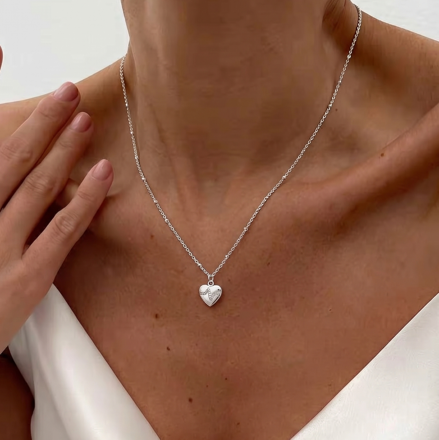 Heartbeat Necklace Sterling Silver