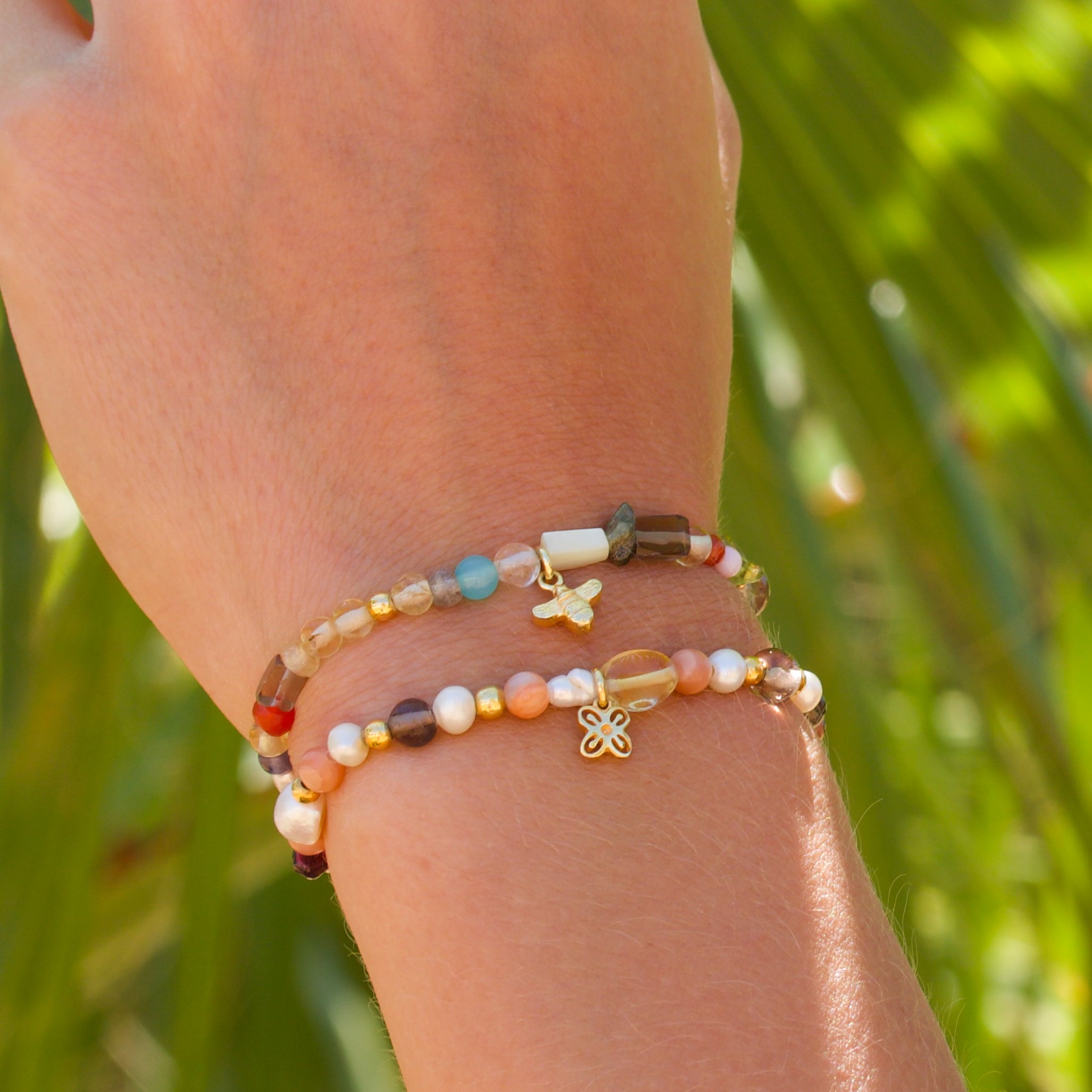 'Bee the Change' 🐝 Pearl Bracelet