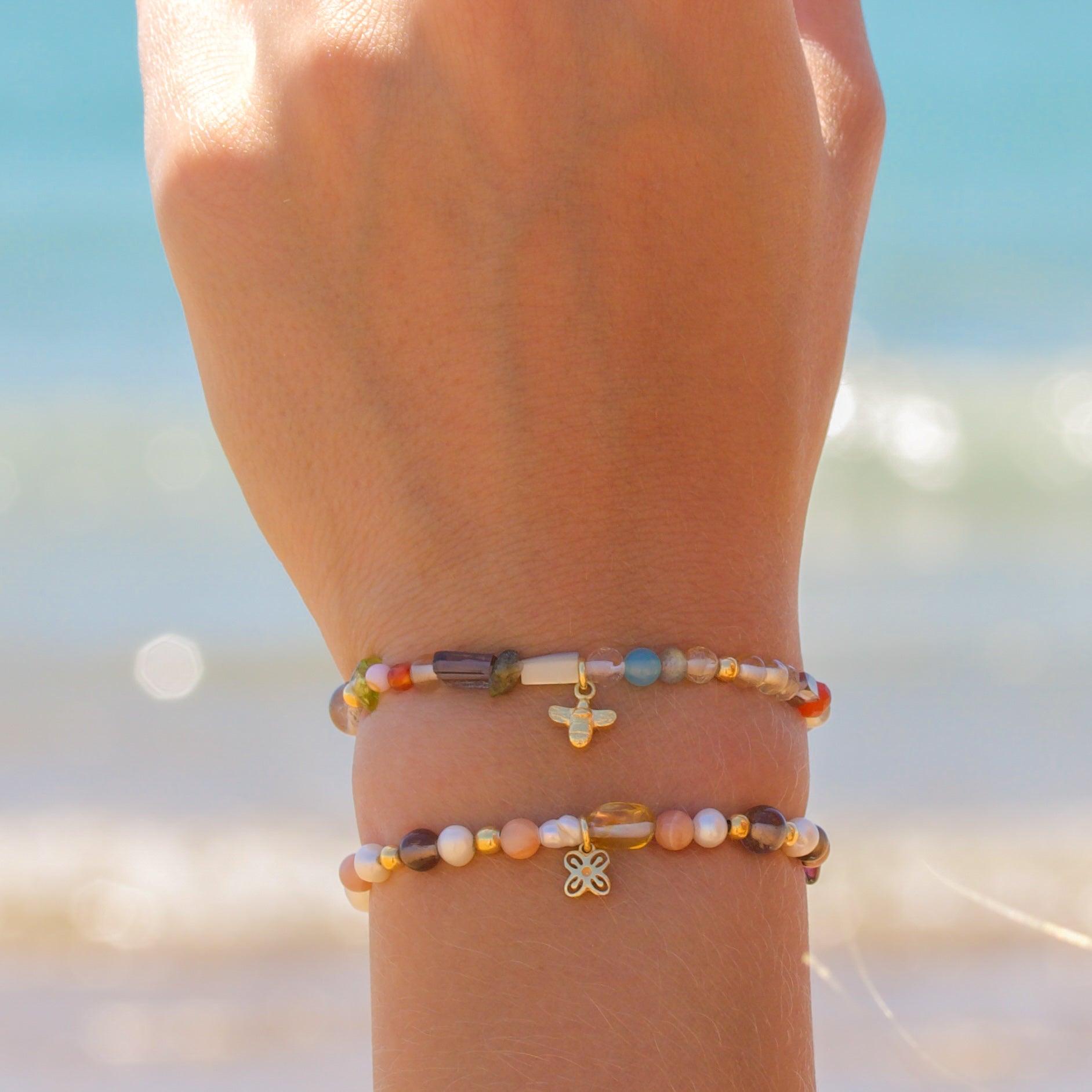 'Bee the Change' 🐝 Pearl Bracelet