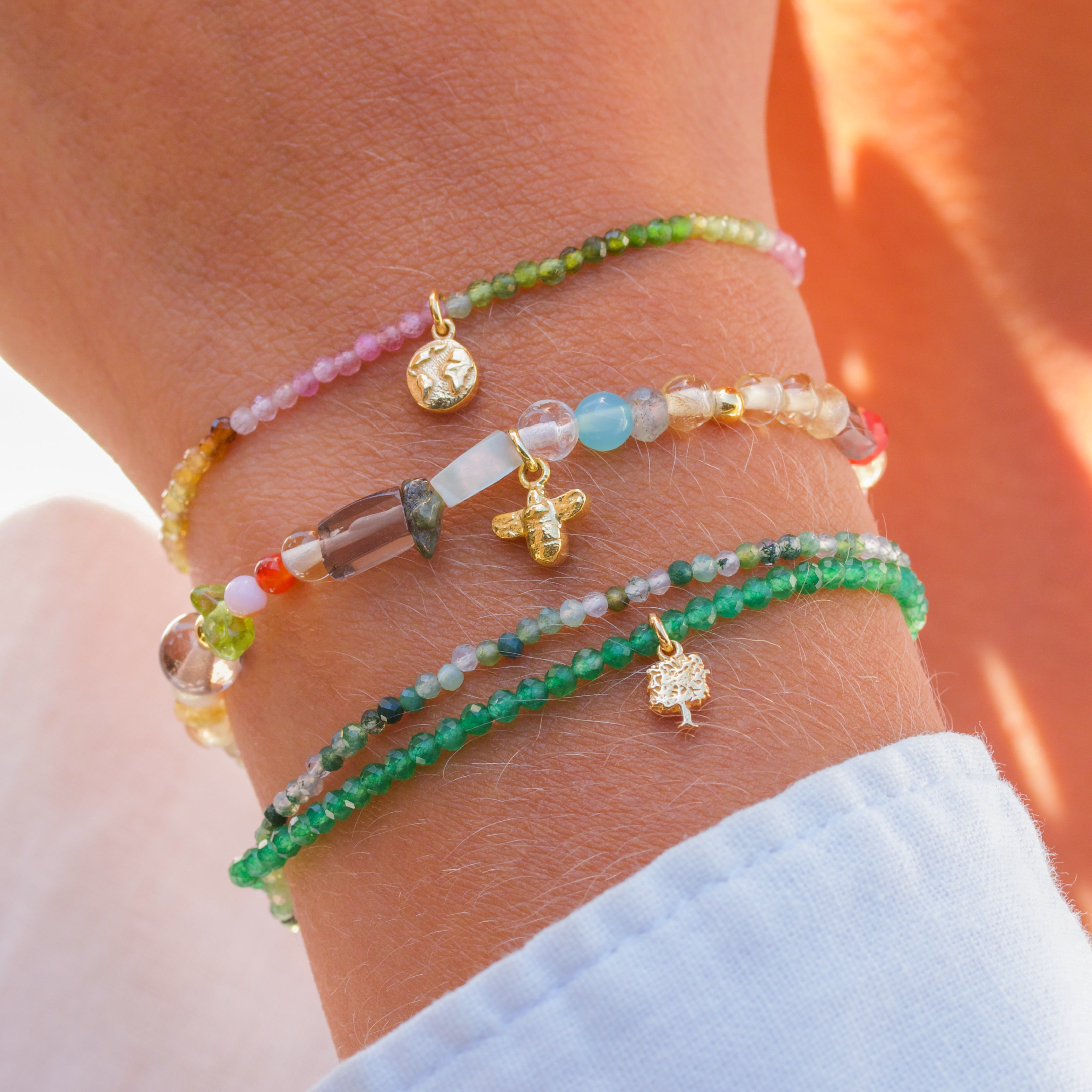 Mother Earth 🌍 Tourmaline Bead Bracelet