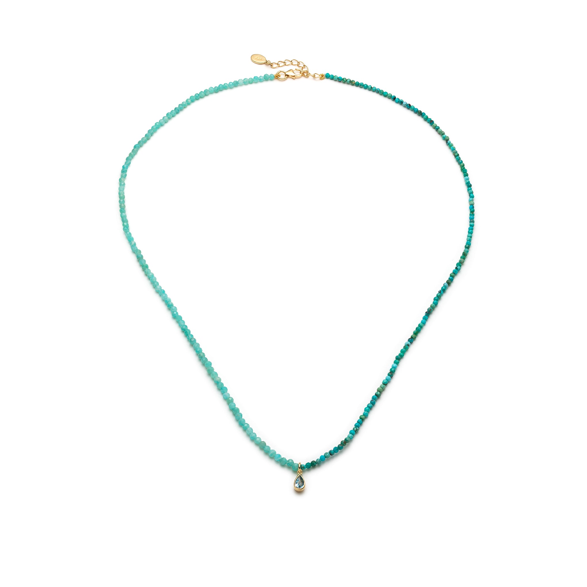 Waterdrop 💧 Crystal Necklace and Wrap Pearl Bracelet