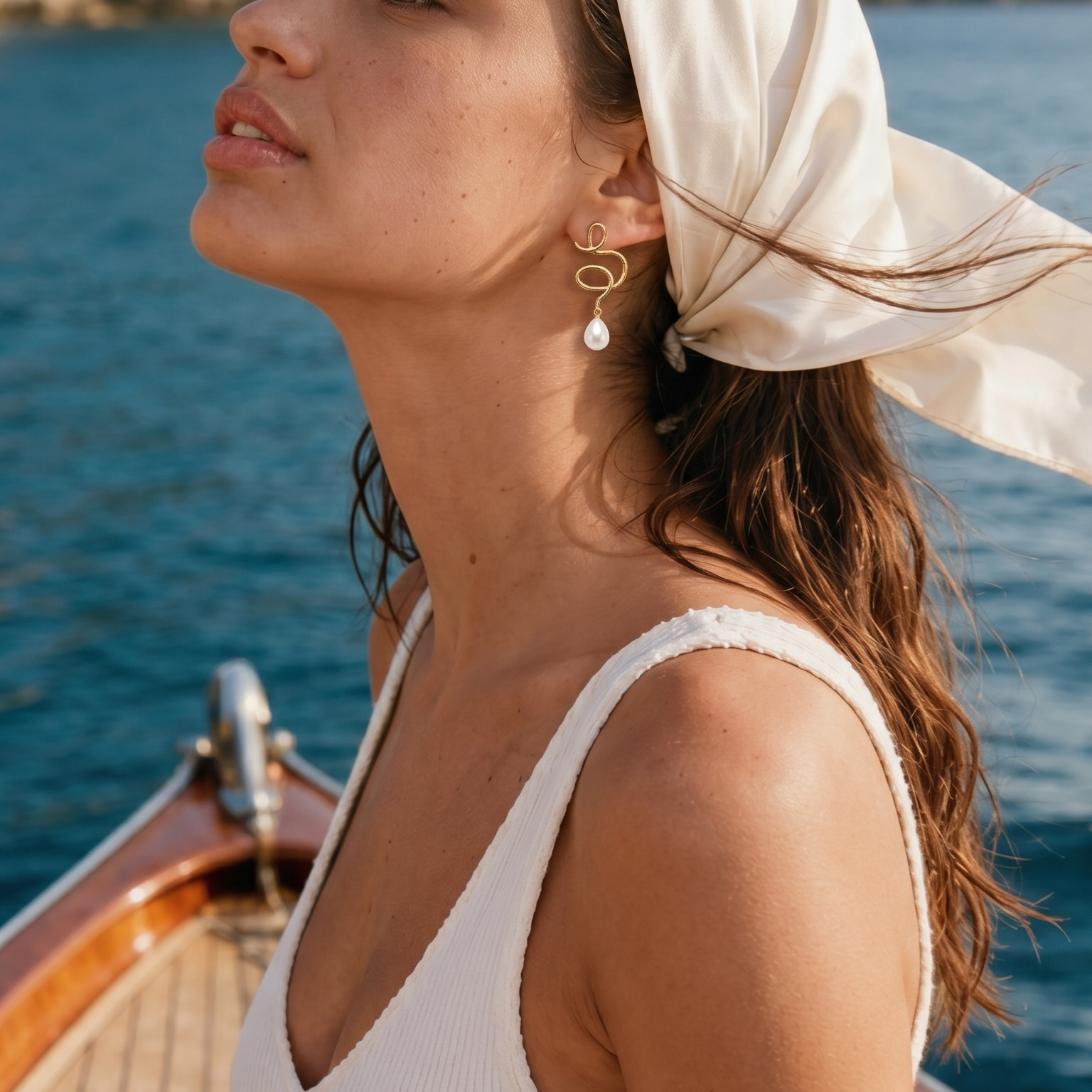 Medusa Pearl earring