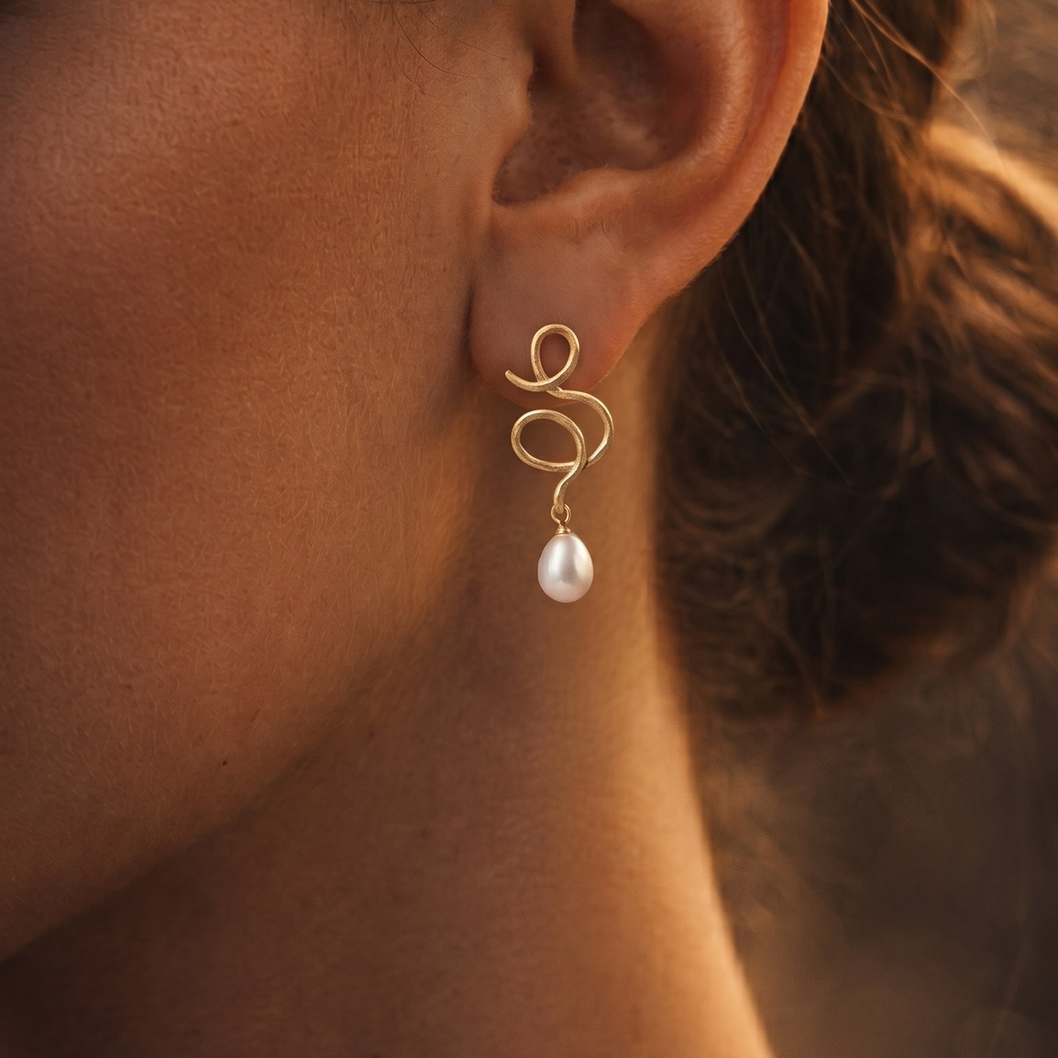 Medusa Pearl earring