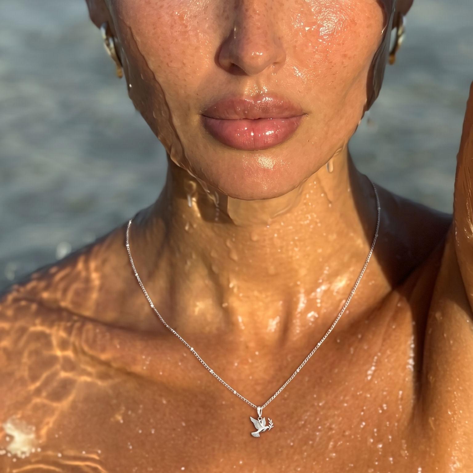 Peace Necklace Silver