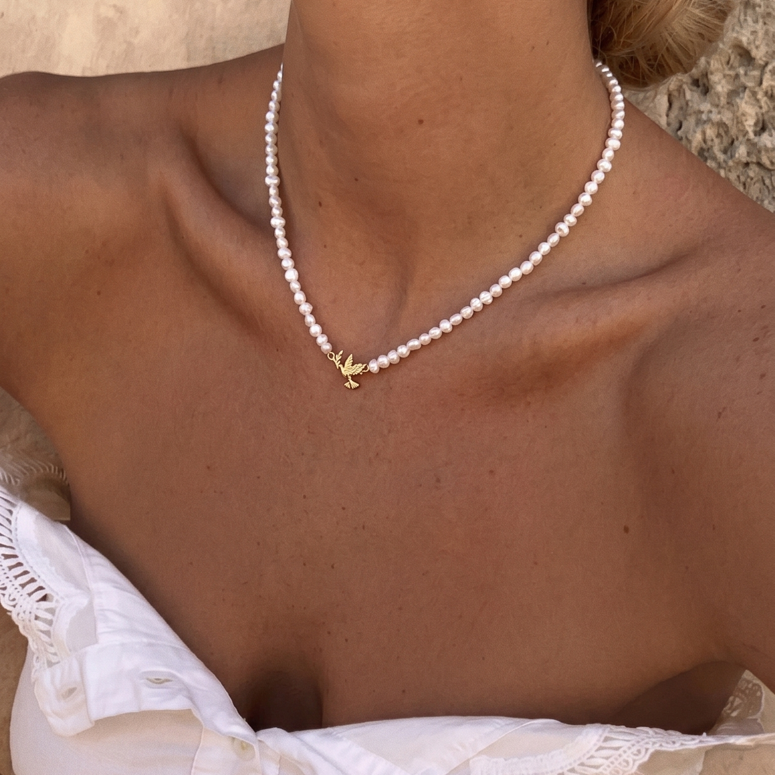 Peace Pearl Necklace