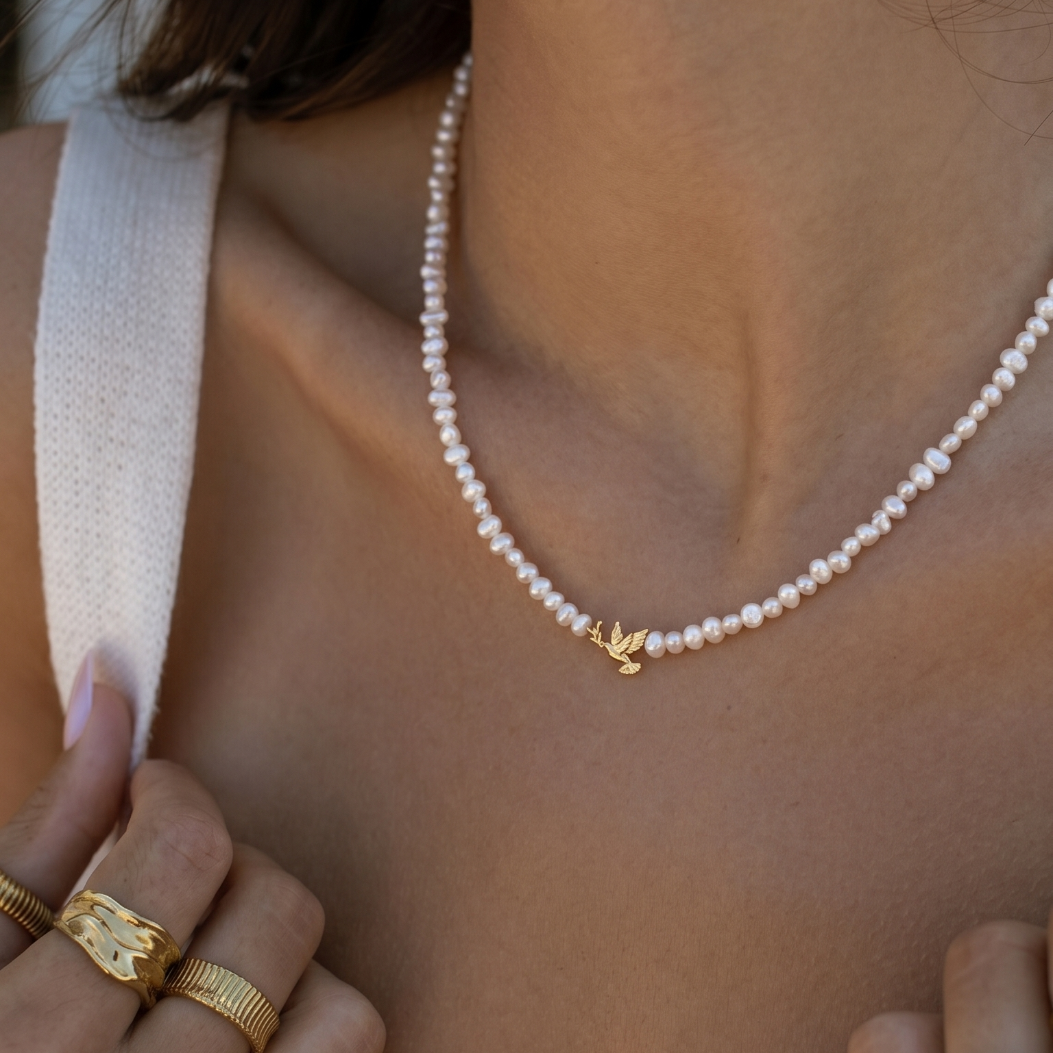 Peace Pearl Necklace