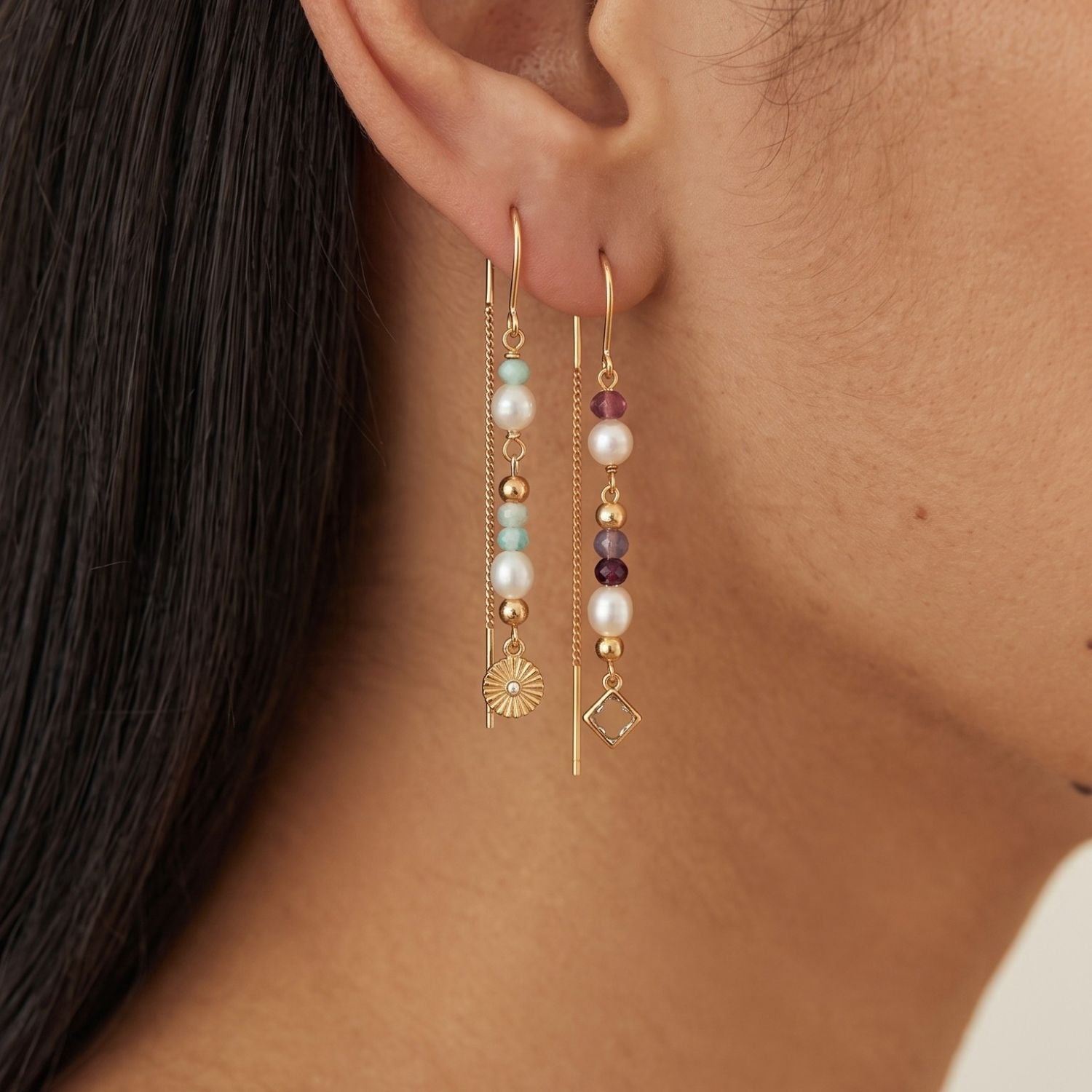 Innovation Beaded Chain Earring
