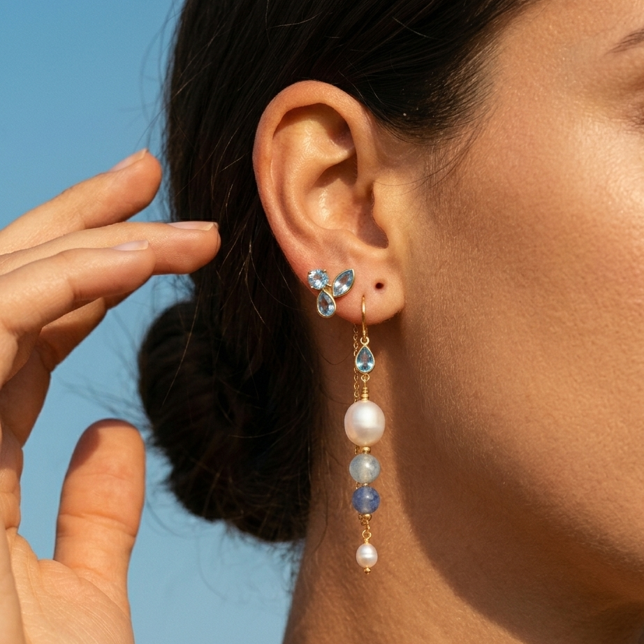 Water Drop💧 Crystal Pearl Earring