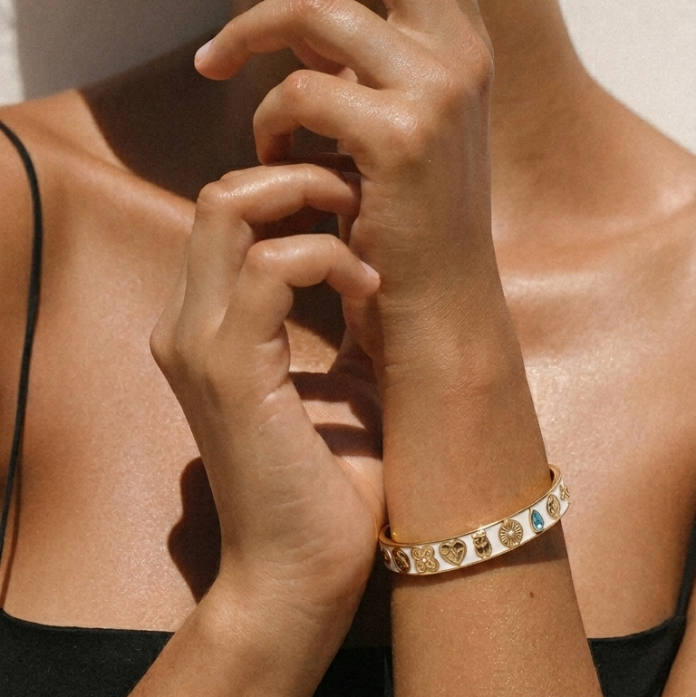Global Goals Bangle White