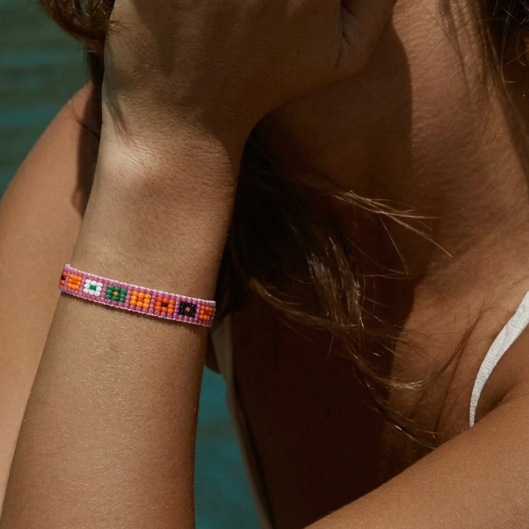 Pink Mosaic Bracelet