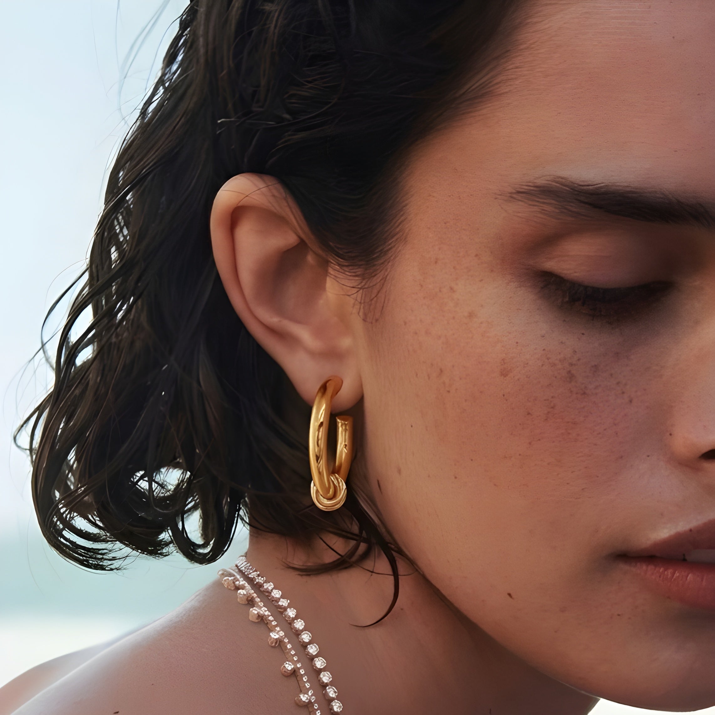 Knot Hoop Earrings