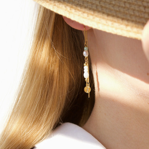 Innovation beaded Chain Earring